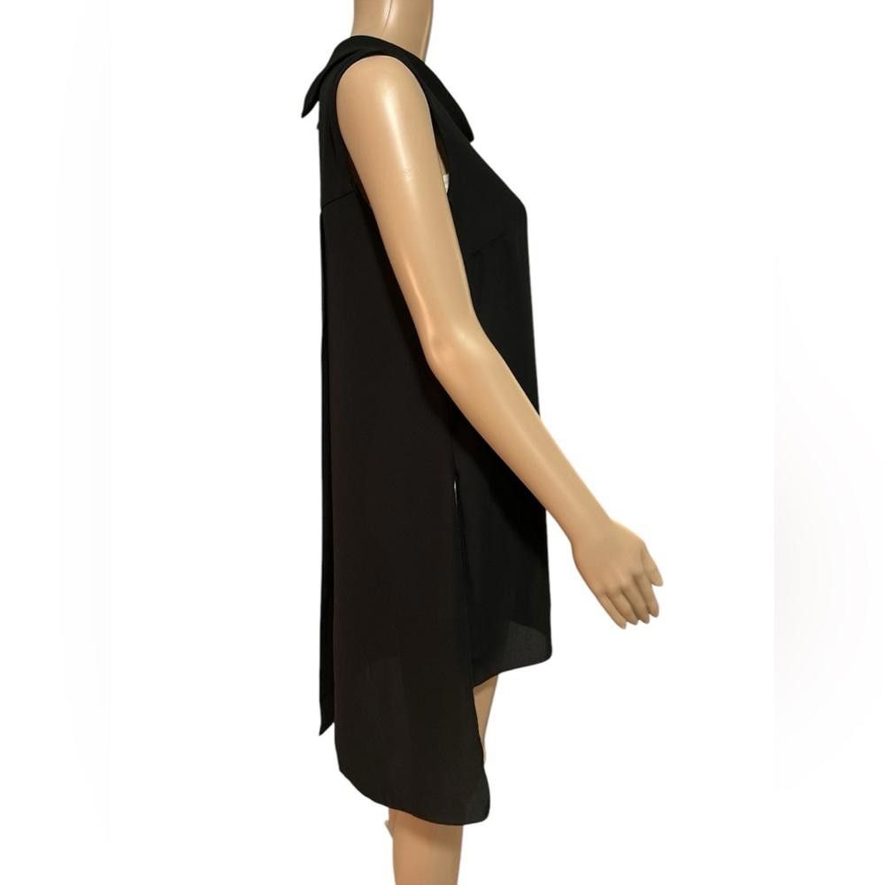 Designer Elegant Black sheer Sleeveless Dress Size XS / US 0-2 / IT 36-38 - 2 Thumbnail