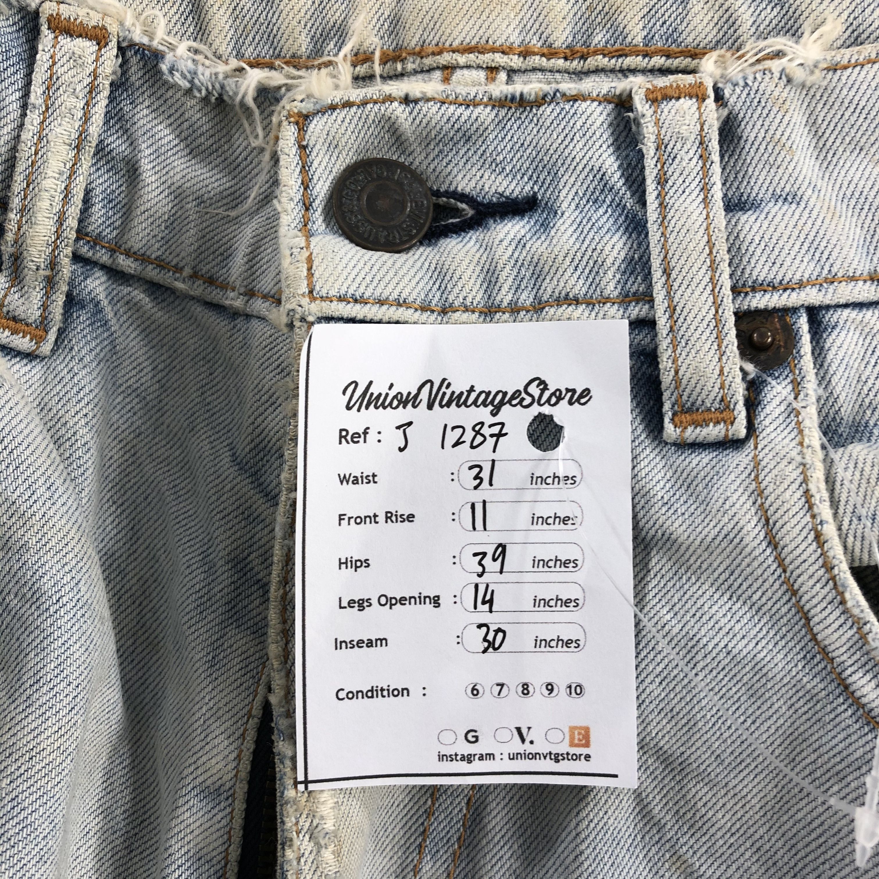 Levi's Vintage Distress Levis 506 Light Wash Jeans-J1287 Size US 31 - 9 Thumbnail