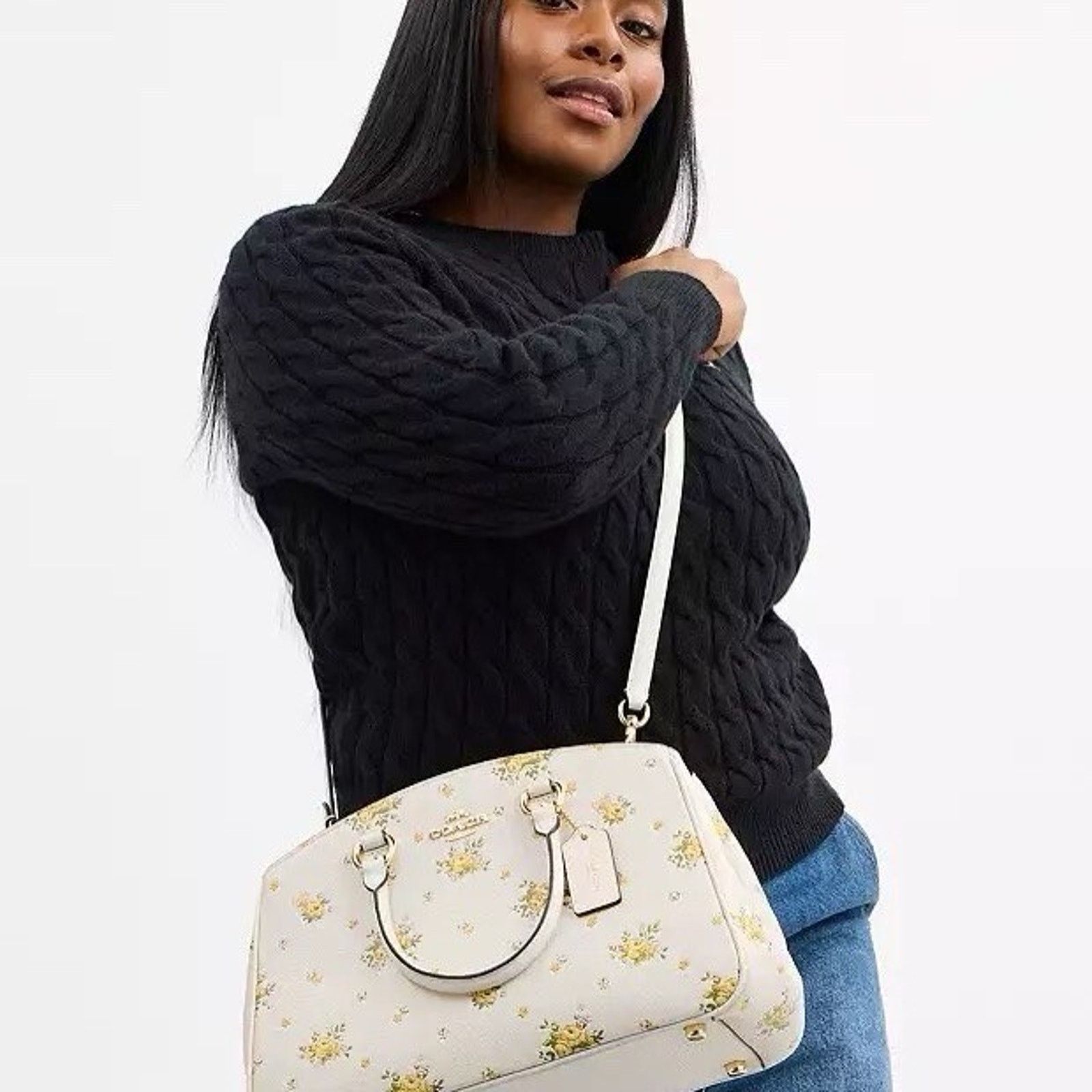 Coach NWT Coach Savannah Carryall Bag Floral CAL41 Chalk Multi Size ONE SIZE - 10 Thumbnail