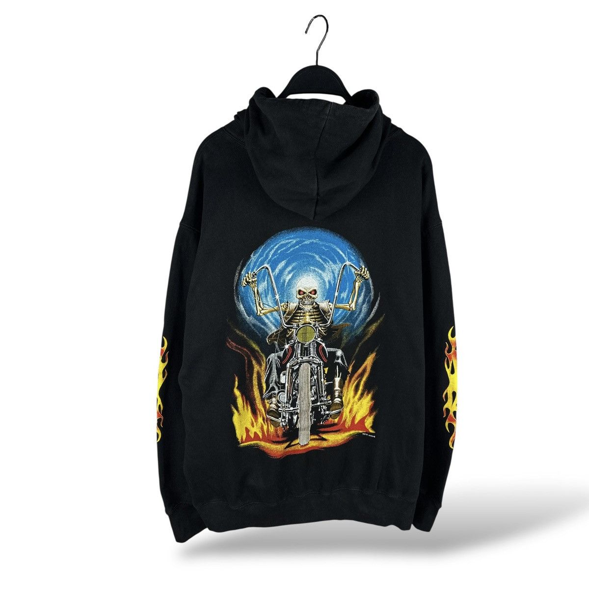 Other Vintage Skull Biker Flame Motorcycle Chopper Graphic Hoodie Size US XL / EU 56 / 4 - 1 Thumbnail