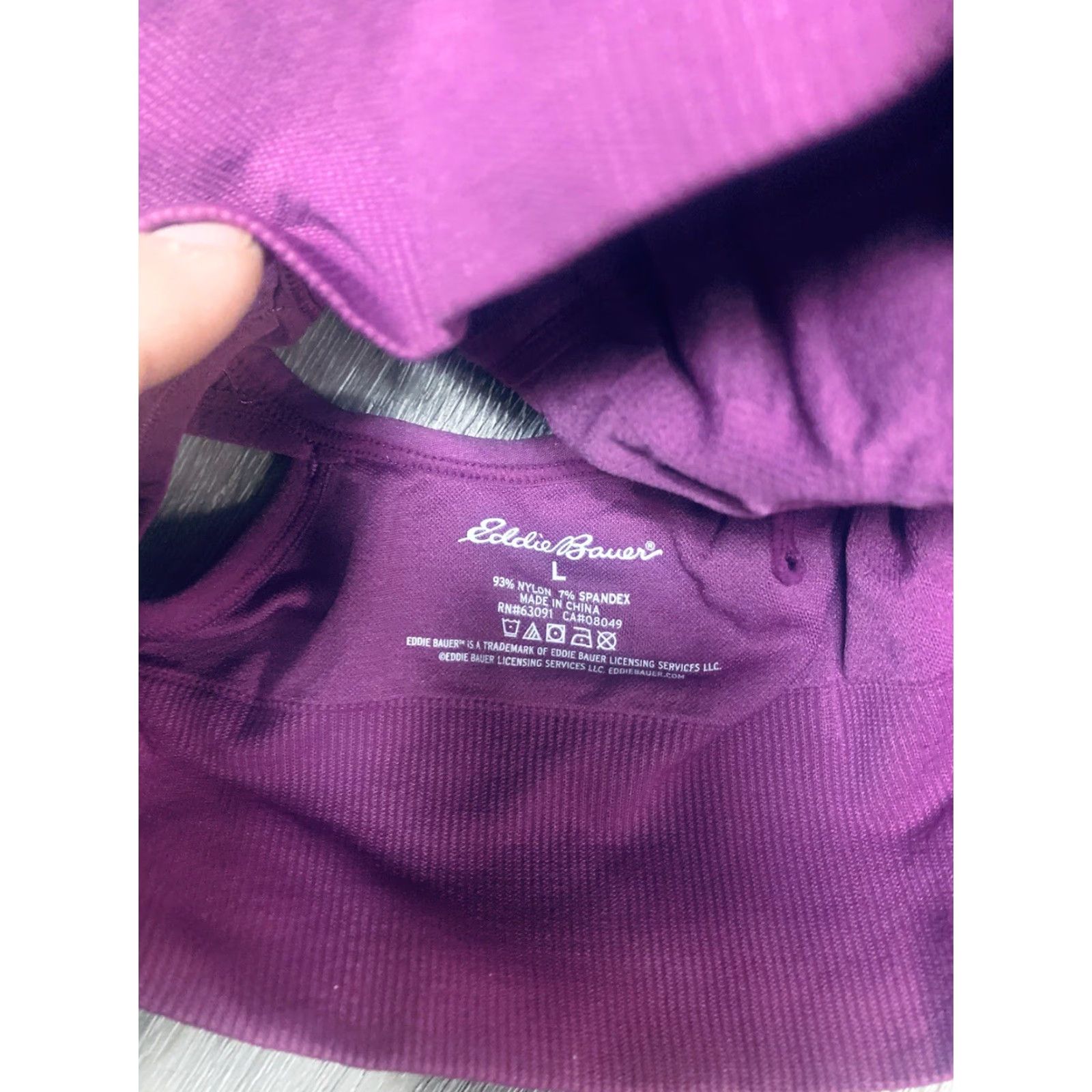Eddie Bauer VINTAGE Eddie Bauer Performance Bra Large Sports Bra Ribbed Purple Ladies Medium Support Medium Purple Basketball CrossFit Gym & Training Womens Bra Size ONE SIZE - 3 Thumbnail