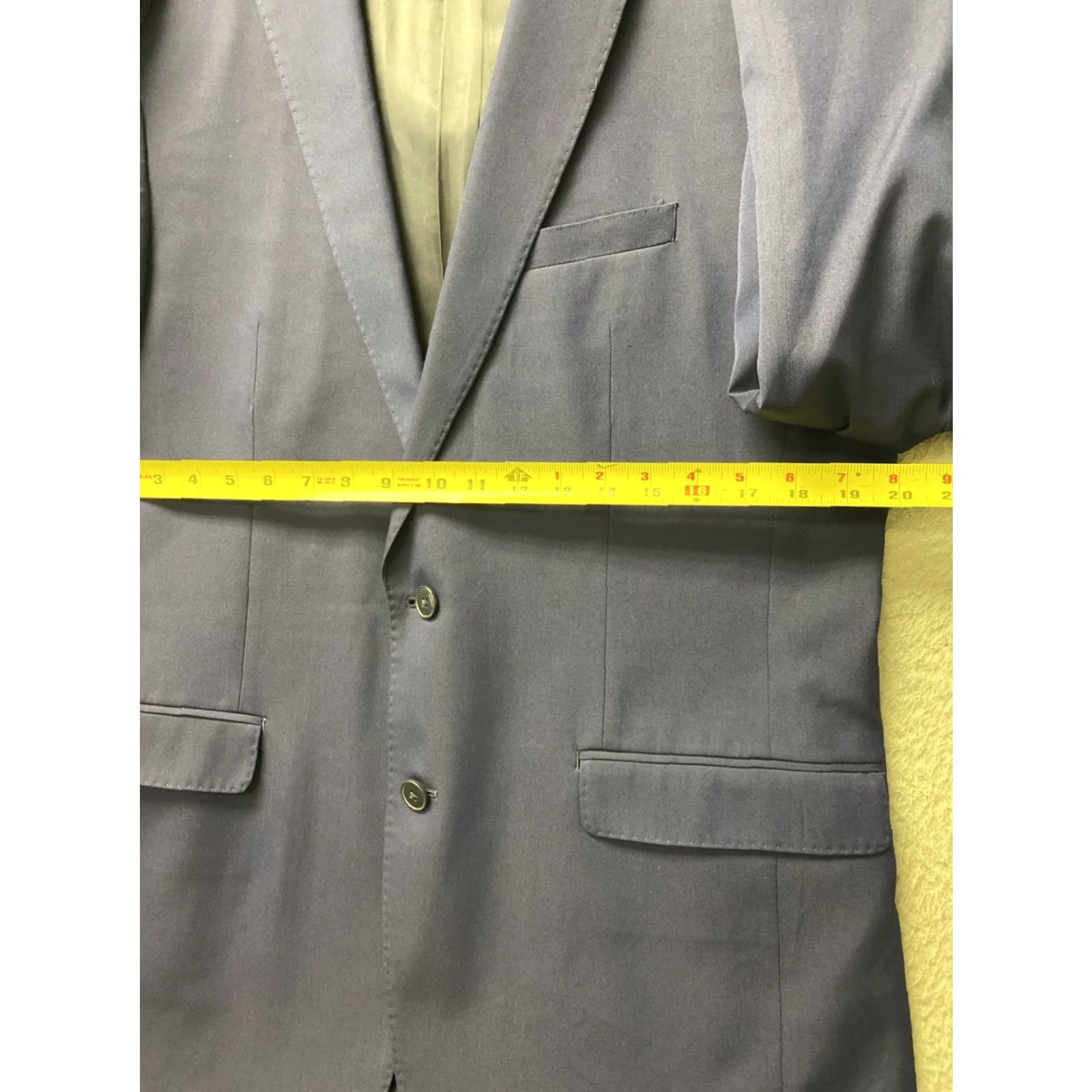 Calvin Klein CALVIN KLEIN Suit Jacket Navy 42L /42L Slim Single-Breasted Notch Lapel 2-Button Size 42L - 3 Thumbnail