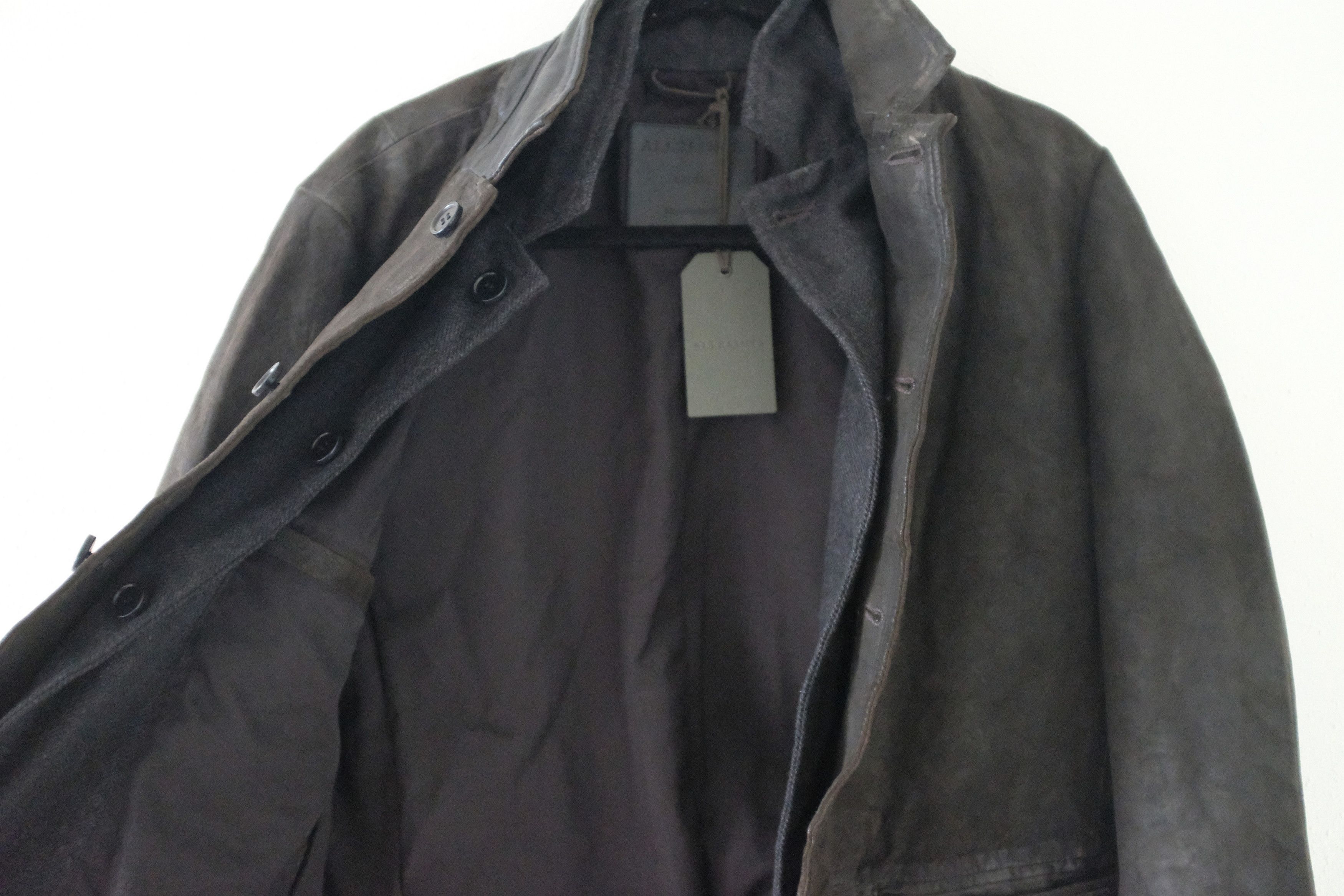 Allsaints Survey Leather Blazer Size US L / EU 52-54 / 3 - 3 Thumbnail