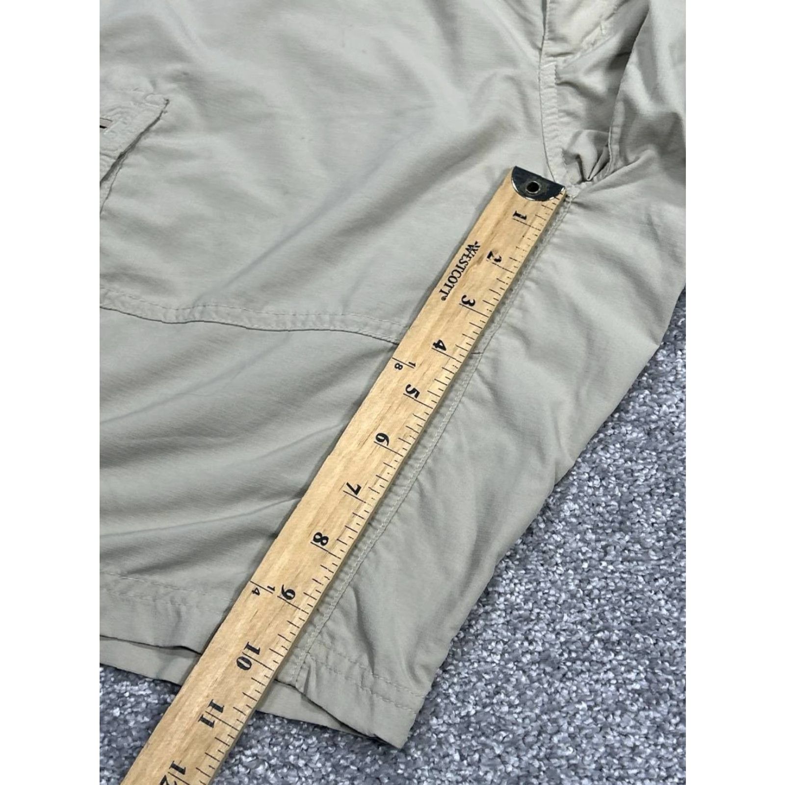 Vintage Columbia Cargo Shorts Mens 32 Beige Nylon Lightweight Ripstop 10" Size US 32 / EU 48 - 5 Thumbnail