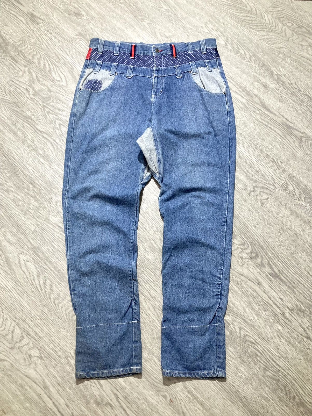 Le Grande Bleu (L.G.B.) 2000s B One Soul Japanese Double Waist Carrot Jeans Pant Lgb Size US 37 - 1 Thumbnail