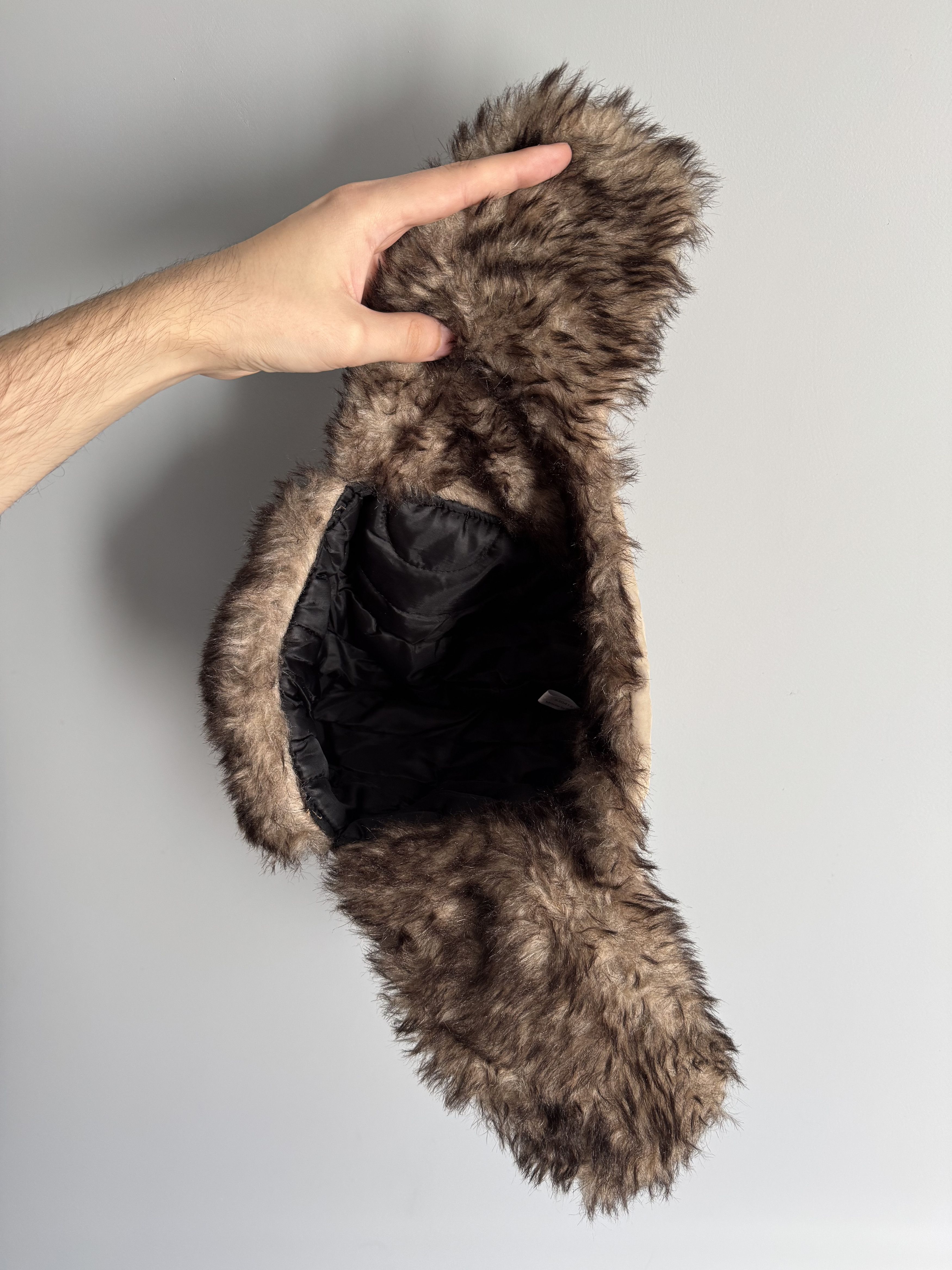 Japanese Brand Vintage Nylon Ushanka Fuzzy Warm Trapper Fur Hat Size ONE SIZE - 9 Thumbnail