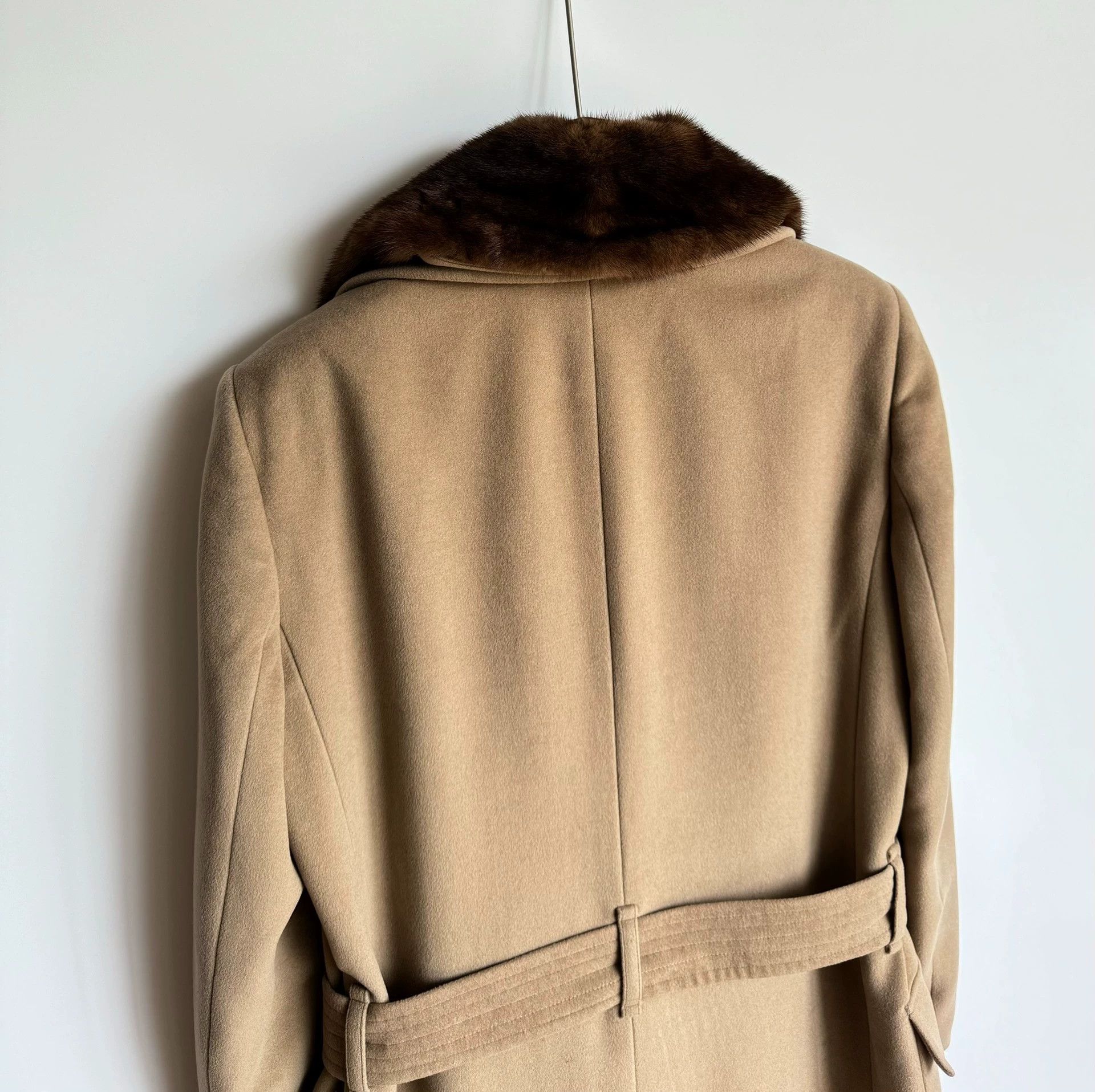 Fendi Fendi Mink Fur Collar Camel Wool Coat 50 Size US M / EU 48-50 / 2 - 5 Thumbnail