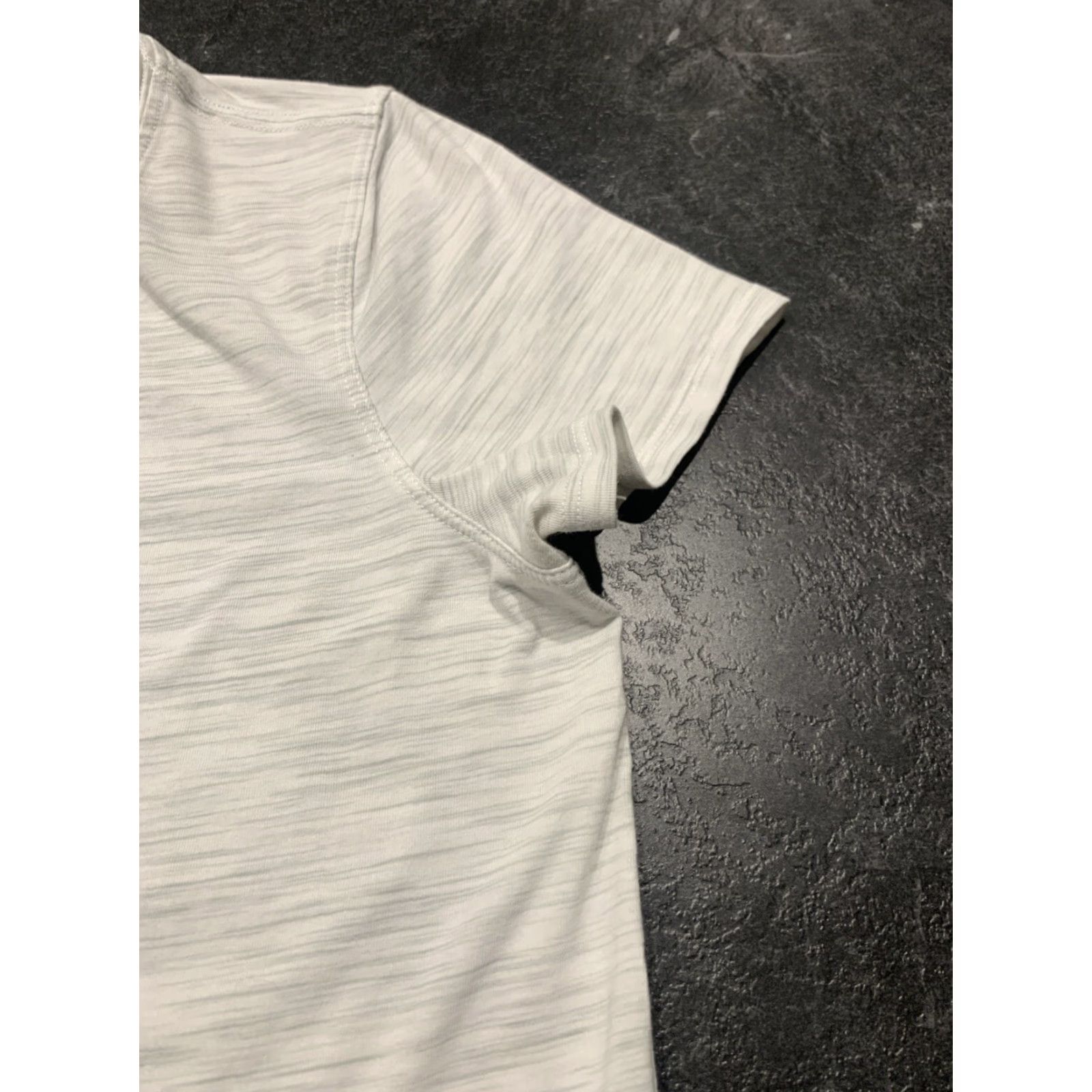 Lululemon Lululemon T-Shirt Women Size 6 Activewear Short Sleeve Boat Neck Striped Heathered Cotton Blend Pullover 90s Size M / US 6-8 / IT 42-44 - 2 Thumbnail