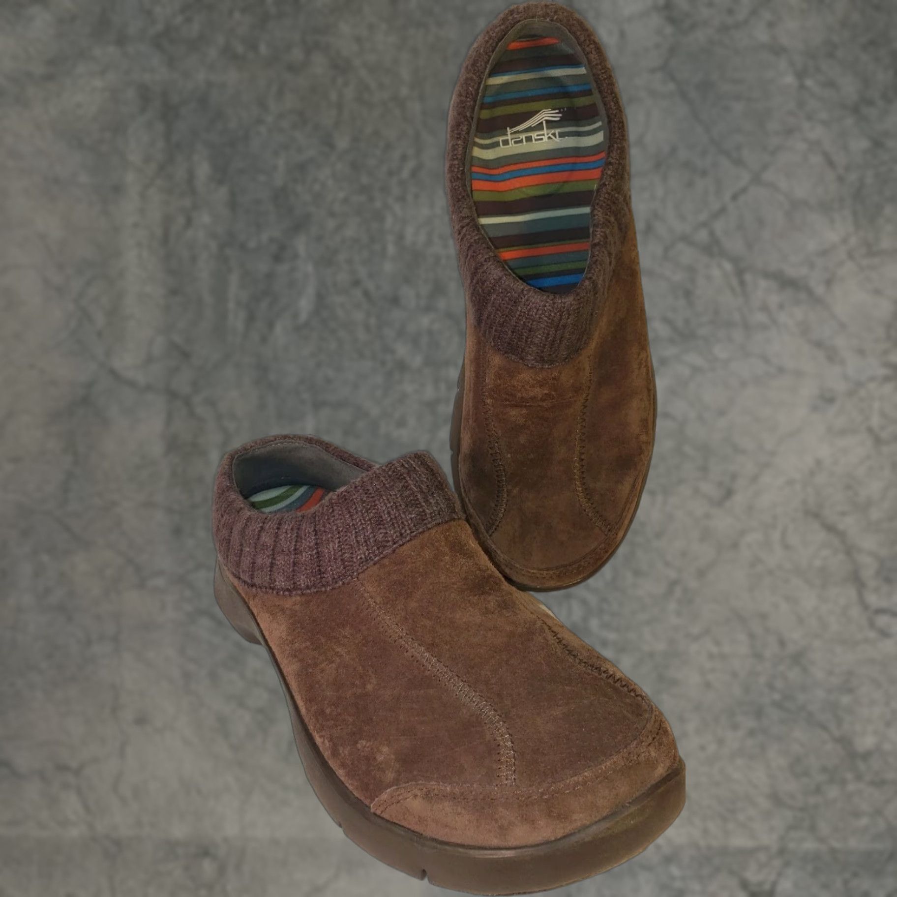 Dansko Dansko Clogs Women Brown 8.5M 39EU Suede Comfort Sweater Collar Casual Shoes Size M / US 6-8 / IT 42-44 - 1 Thumbnail