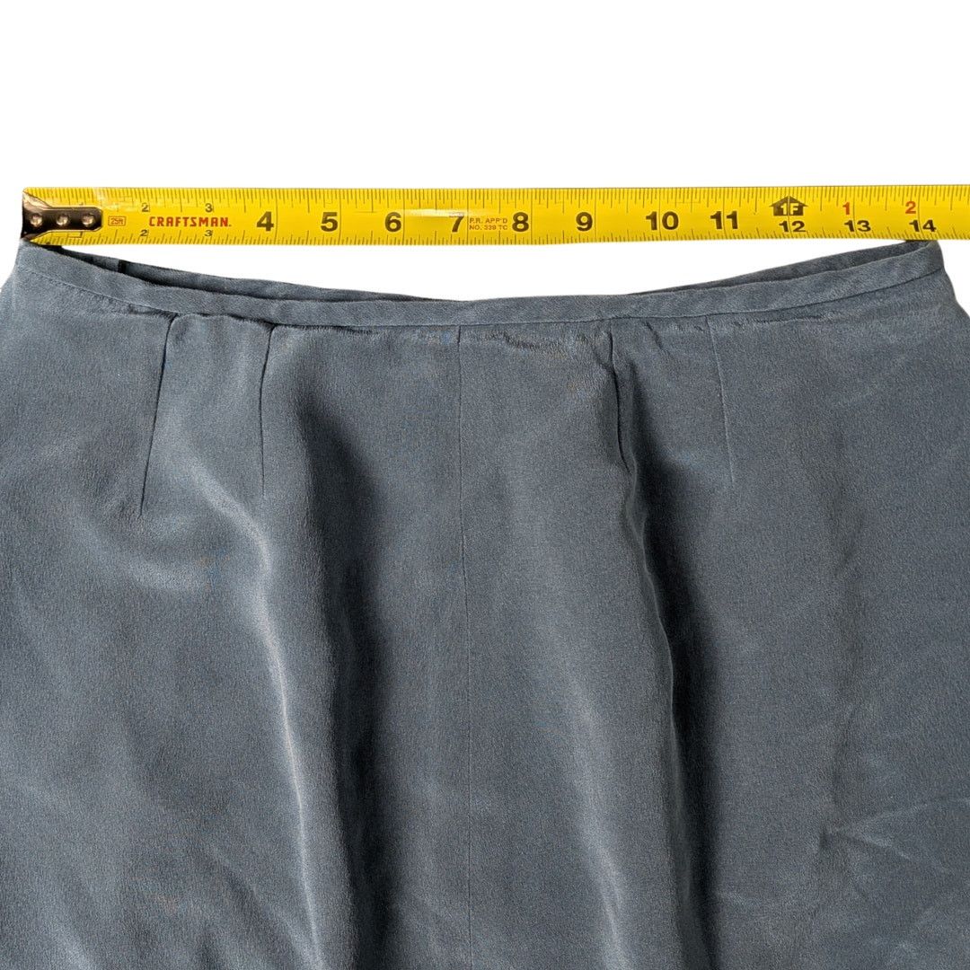 Preston & York Preston & York Navy Blue Silk Pencil Skirt | Women's 12 Size 34" / US 12 / IT 48 - 4 Thumbnail