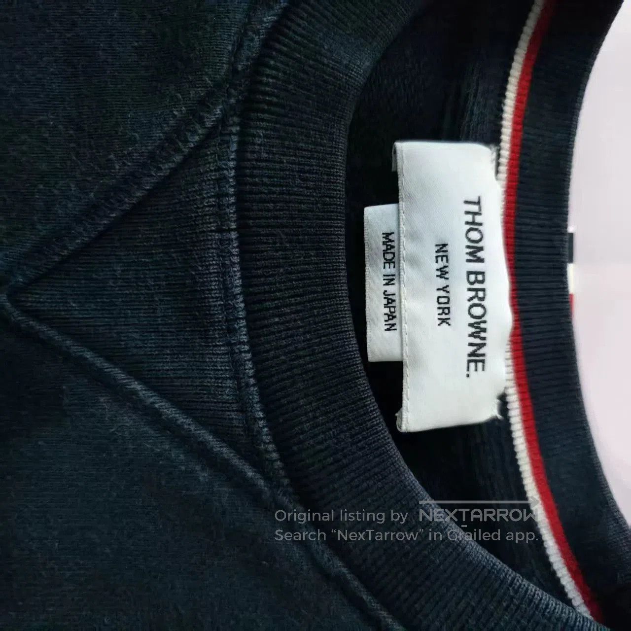 Thom Browne navy sweatshirt with stripes by Thom Browne. Size US S / EU 44-46 / 1 - 3 Thumbnail