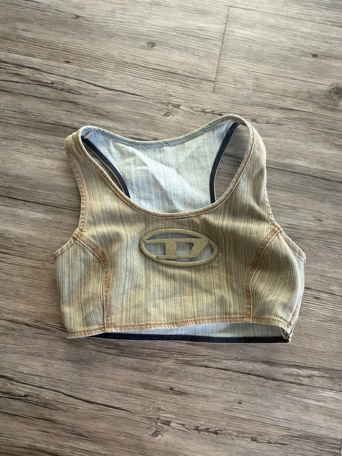 Diesel Diesel crop top De-Top-Fsd Tank Top 'Denim' Size XS / US 0-2 / IT 36-38 - 3 Thumbnail