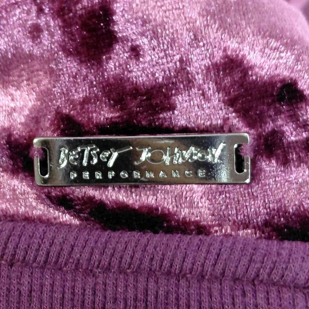 Betsey Johnson BETSEY JOHNSON PERFORMANCE Velvet Hoodie Women Size S Long Sleeve Solid Purple Size S / US 4 / IT 40 - 3 Thumbnail