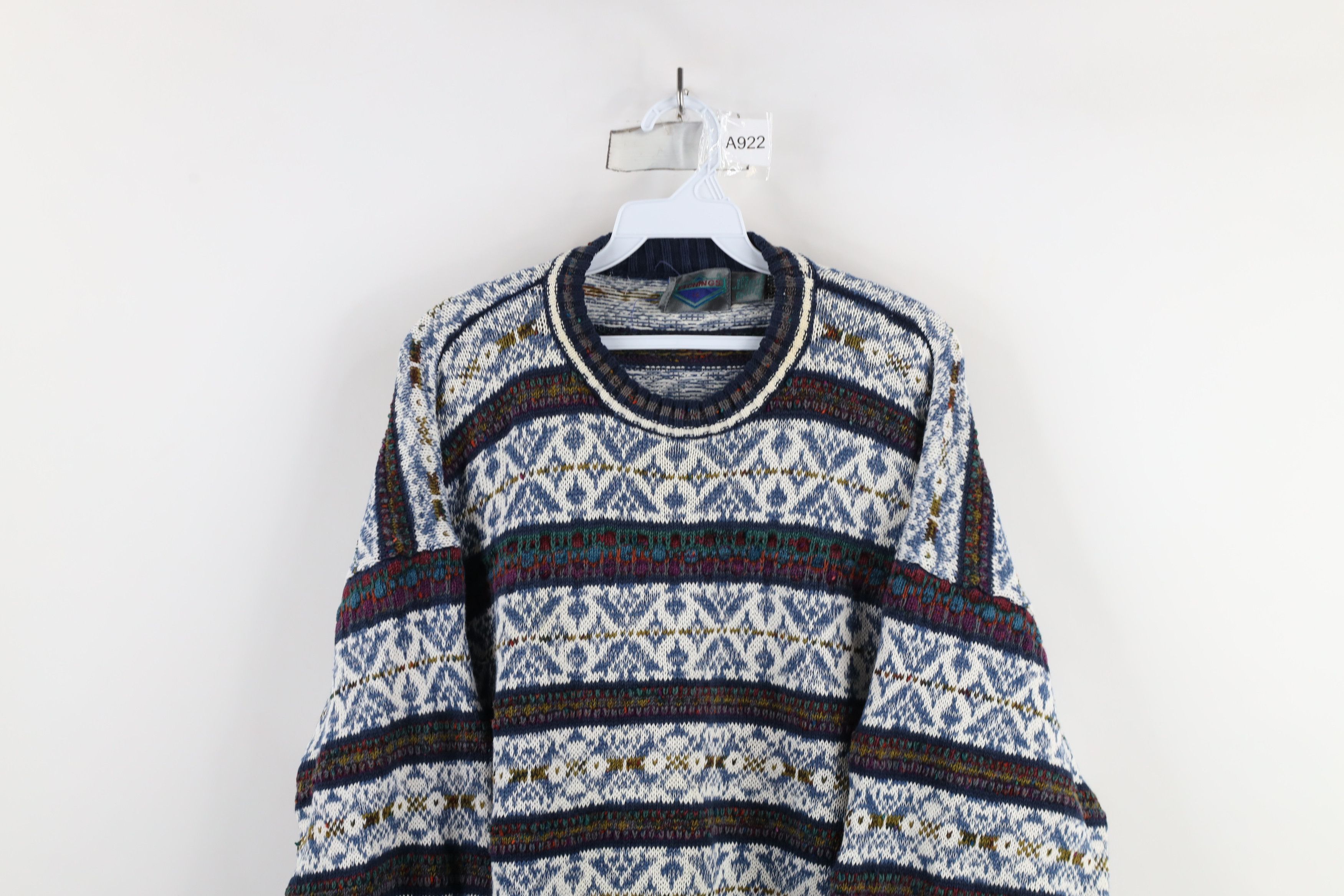 Vintage Vintage 90s Coogi Style Rainbow Fair Isle Knit Sweater Size US L / EU 52-54 / 3 - 2 Thumbnail