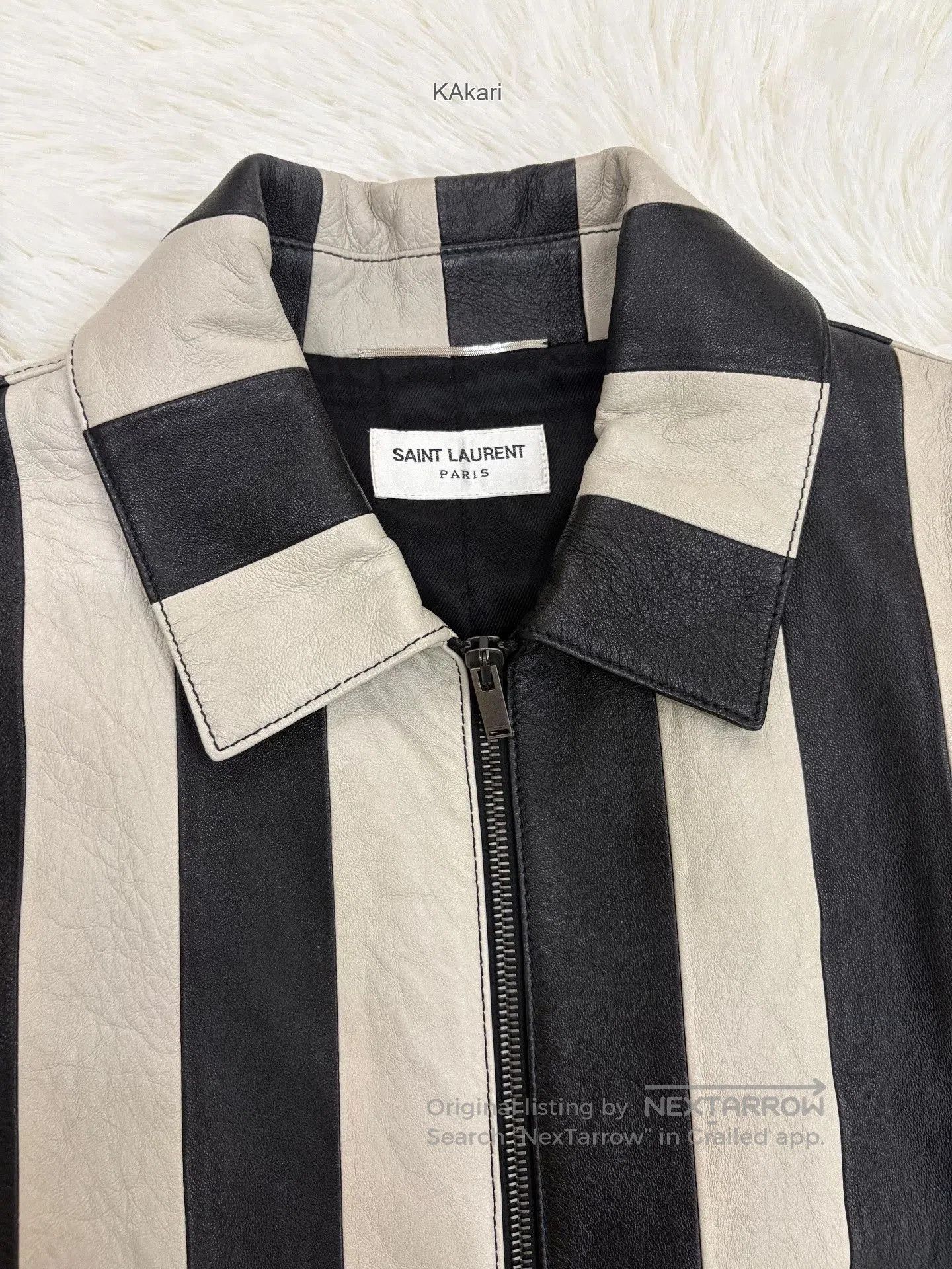 Saint Laurent Paris Saint Laurent SLP Lambskin Striped Jacket. Size US M / EU 48-50 / 2 - 4 Thumbnail