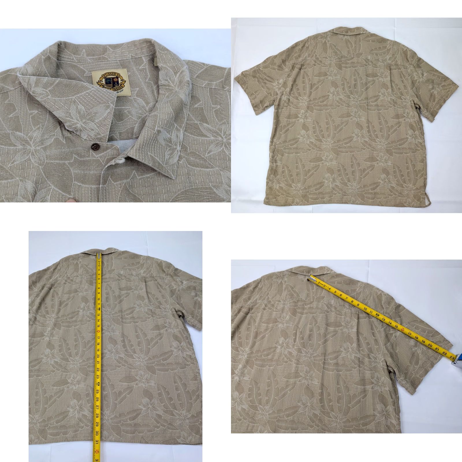 Vintage Pusser’s West Indies Silk Cotton Hawaiian Shirt Men 2XL Beige Floral Pattern Vintage No Size US XXL / EU 58 / 5 - 8 Thumbnail