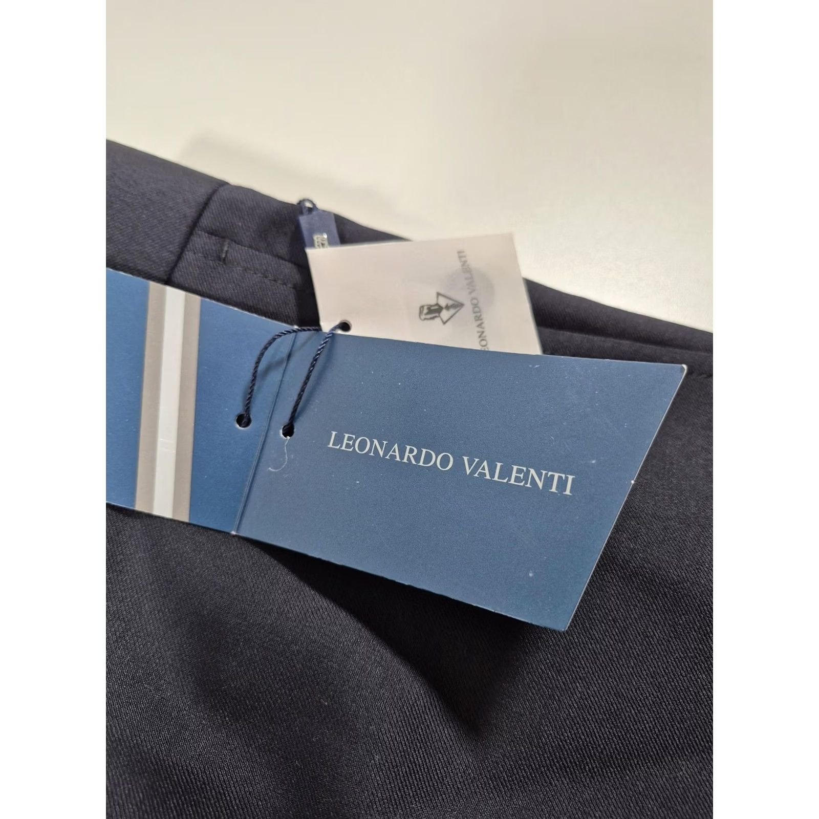 Vintage Leonardo Valenti Dress Pants Mens 34x36 Blue Wool Flat Front Unhemmed NWT Size US 34 / EU 50 - 3 Thumbnail