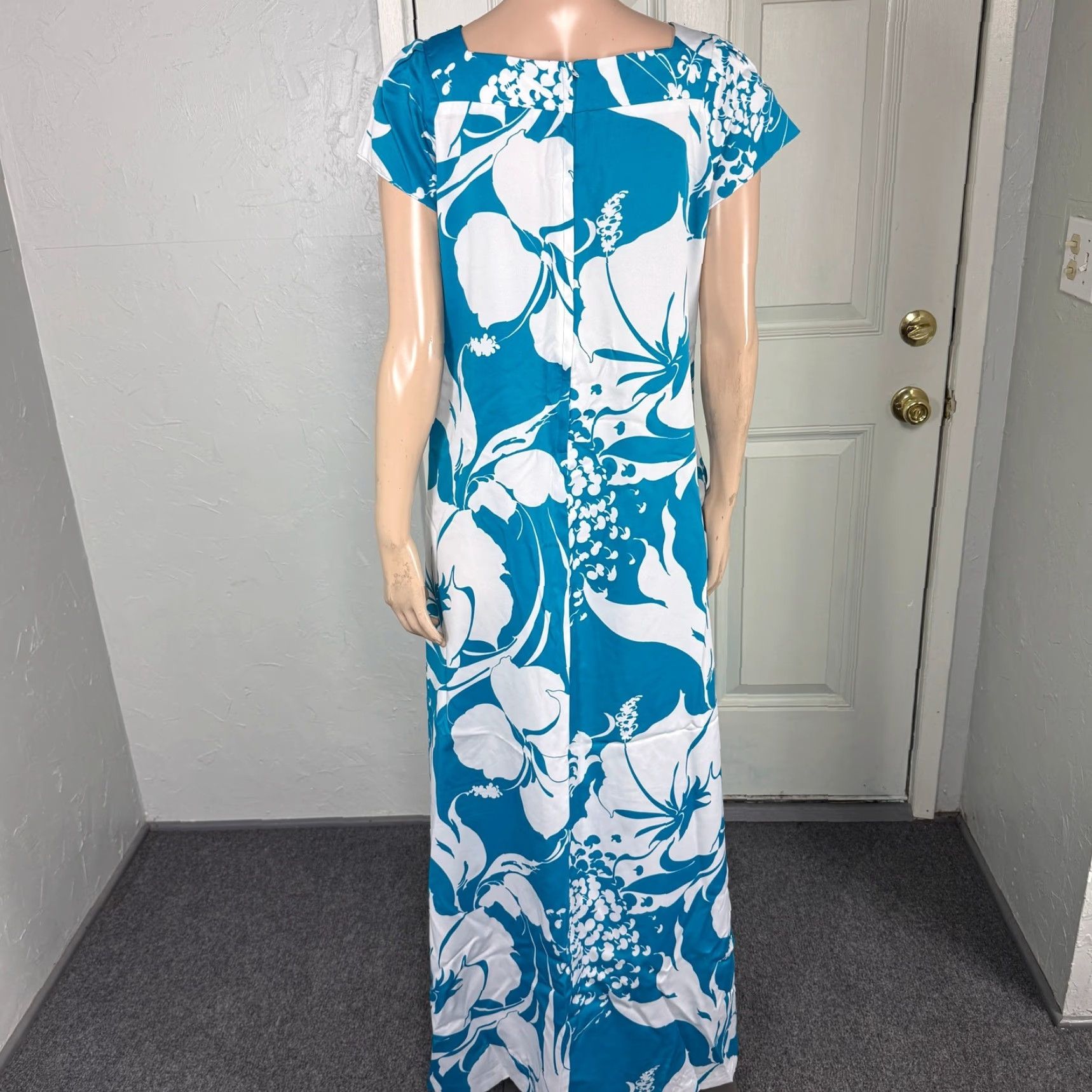 Vintage VINTAGE Waltah Clarke Dress Maxi Bohemian Women's 70s Polyester Blue 12 XS/S Size XS / US 0-2 / IT 36-38 - 5 Thumbnail