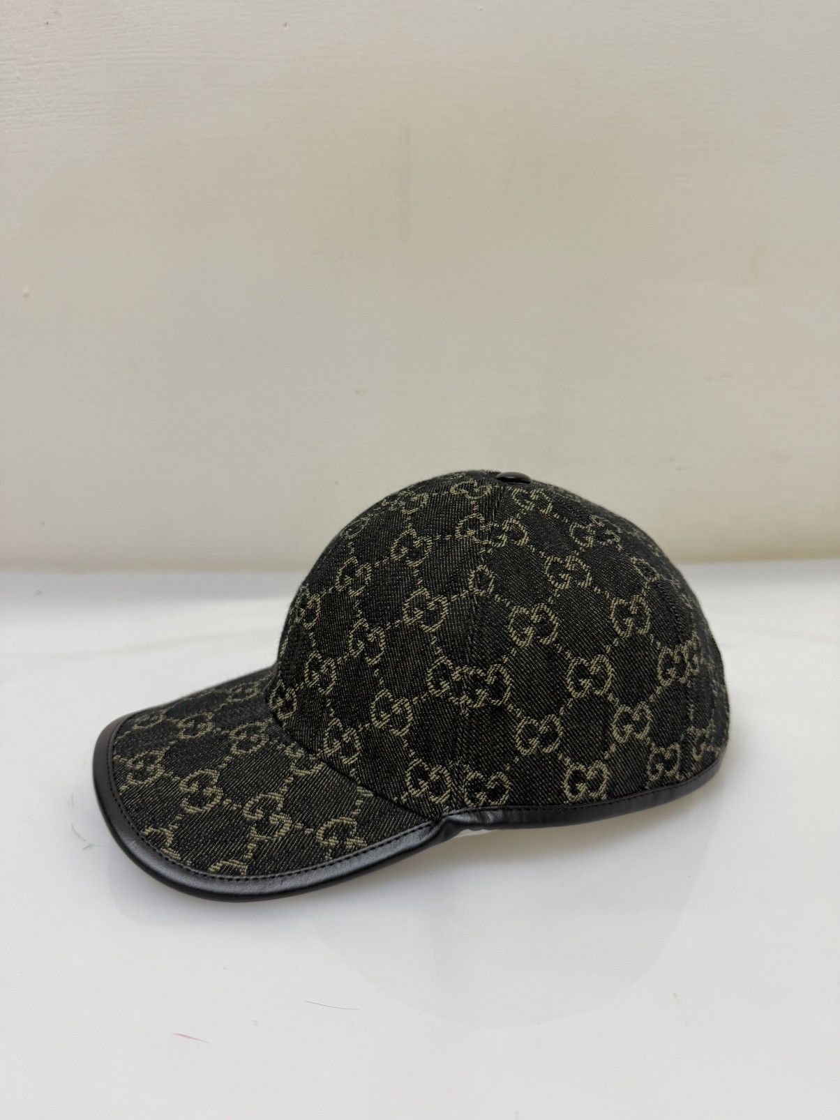 Gucci Gucci Logo Denim Baseball Cap Black Size ONE SIZE - 2 Thumbnail