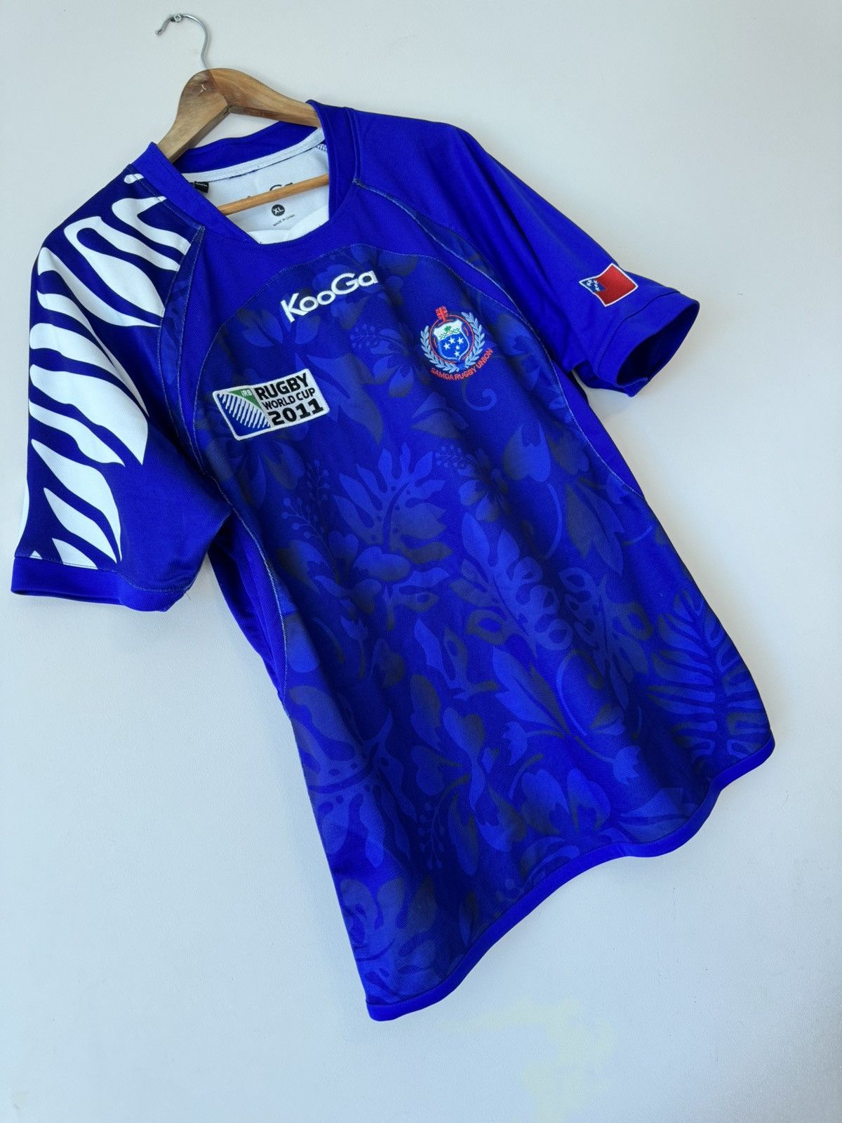 Vintage Samoa 2011-2012 World Cup Home Rugby Jersey Blue Shirt Kit Size US XL / EU 56 / 4 - 4 Thumbnail