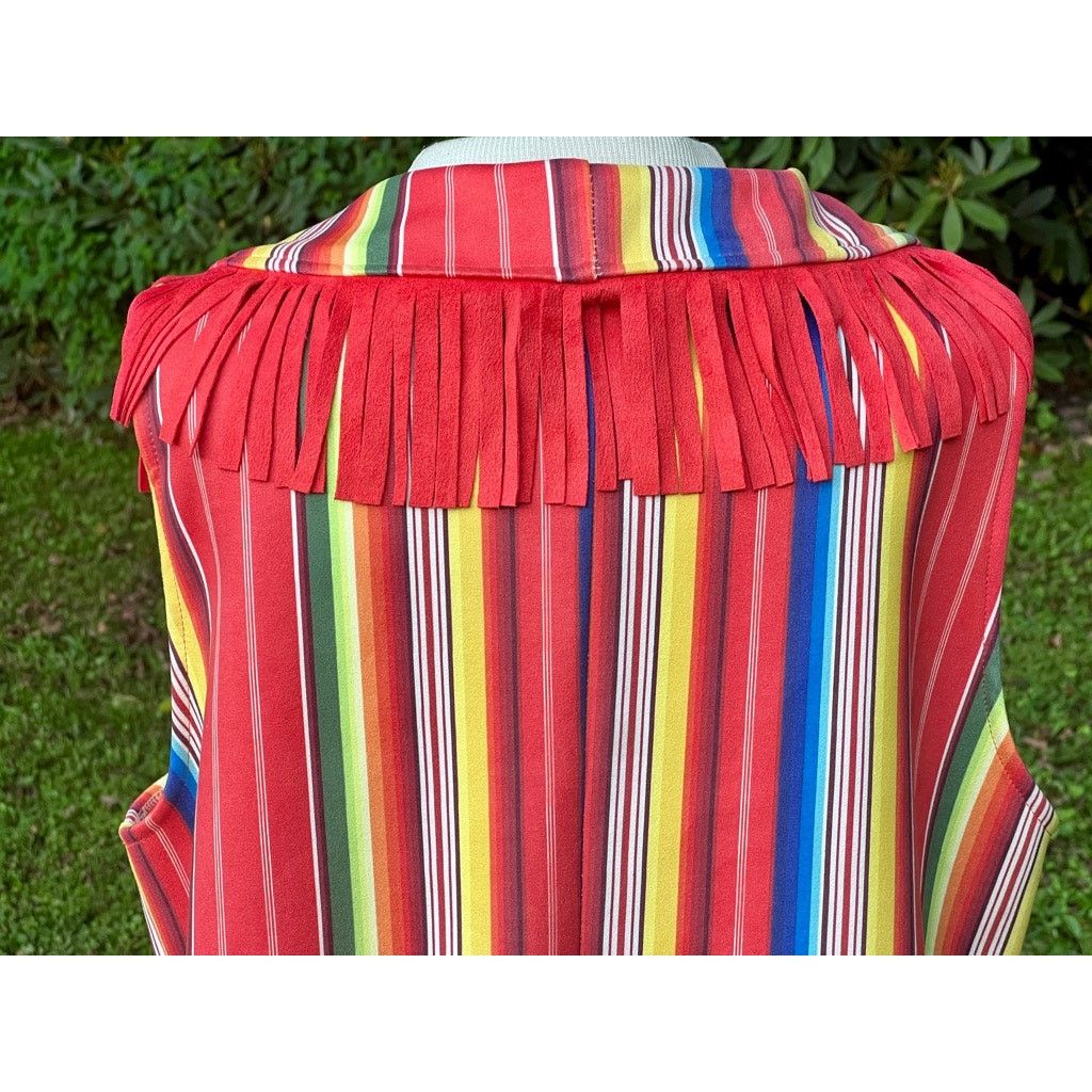 L&B L&B Lucky & Blessed M Western Fringe Striped Poncho Vest NWT Size M / US 6-8 / IT 42-44 - 5 Thumbnail
