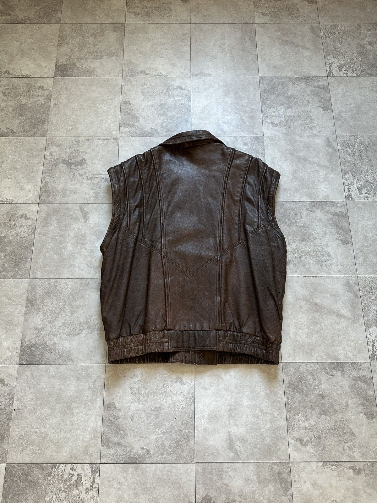 Genuine Leather × Vintage Vintage Brown Leather Bomber Avant Garde Transformer Jacket Size US L / EU 52-54 / 3 - 10 Thumbnail