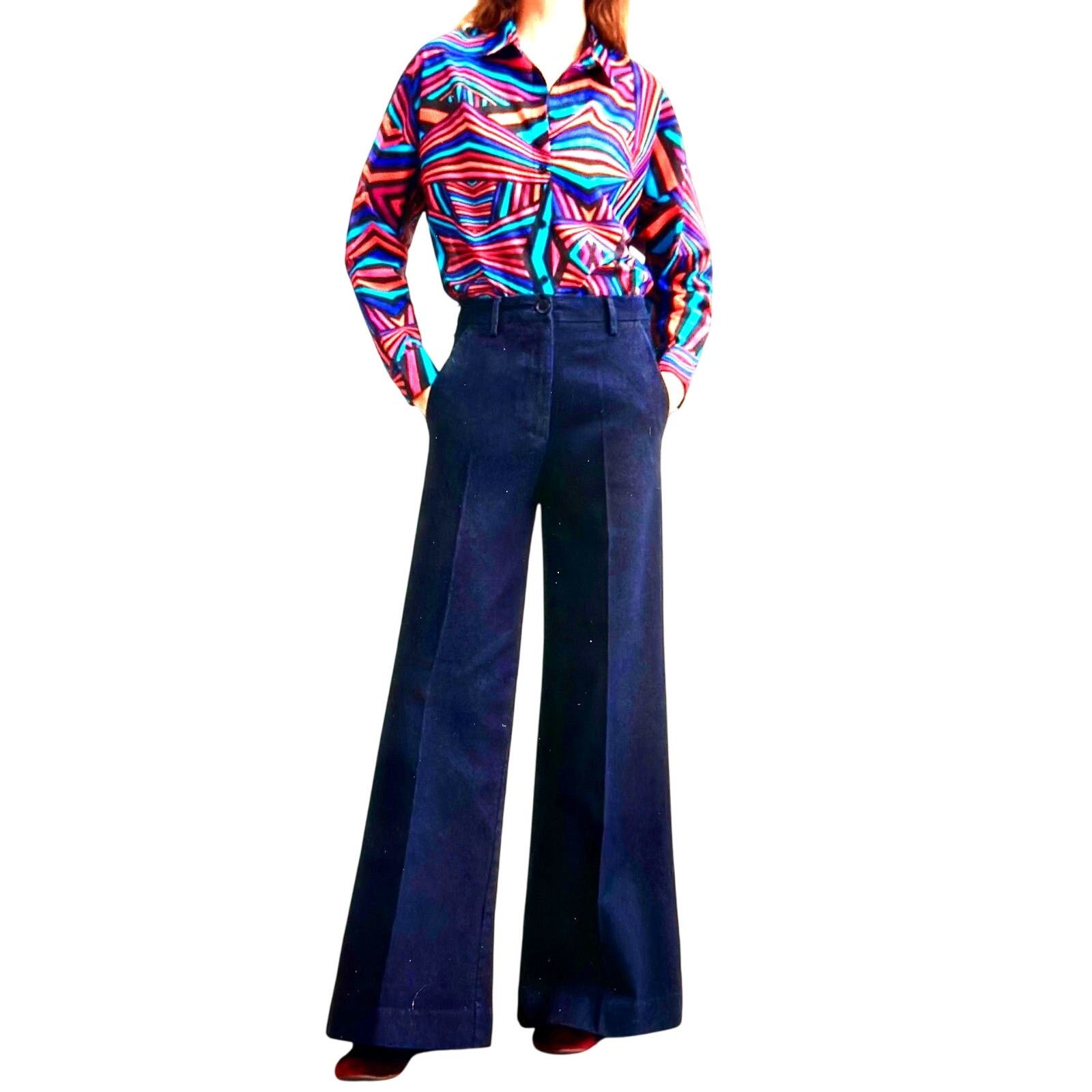 PIOMBO MP Piombo Wide Leg Womens Jeans in Blue size 2 Size 26" / US 2 / IT 38 - 2 Thumbnail