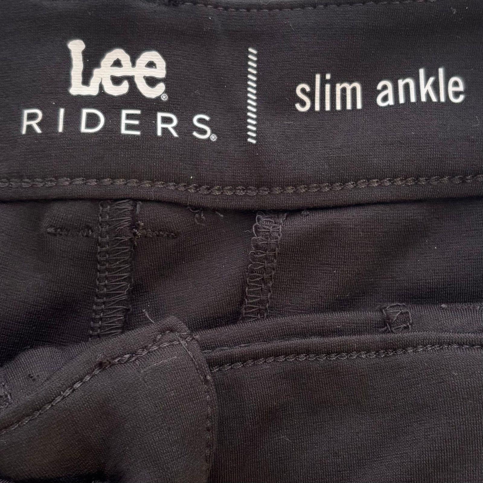 Other Lee Riders Black Slim Fit Knit Ankle Pants Size 12 NWT Size 34" / US 12 / IT 48 - 3 Thumbnail