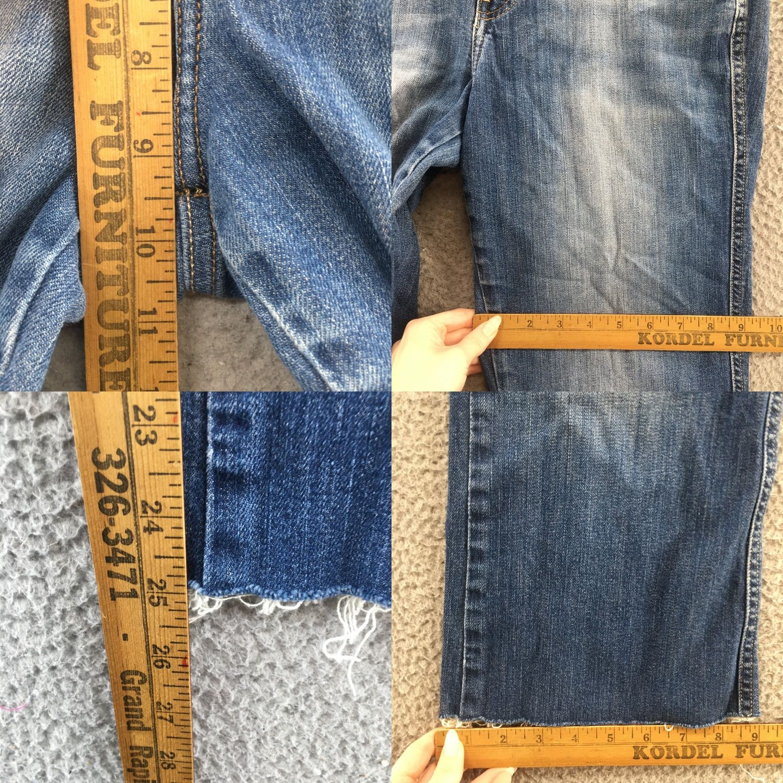 Calvin Klein Calvin Klein Jeans Boots Bootcut Womens Blue Denim Mid Rise Regular 34x25 5-Pocket Classic Denim Cotton Blend Vintage No Size 24" / US 00 / IT 34 - 8 Thumbnail