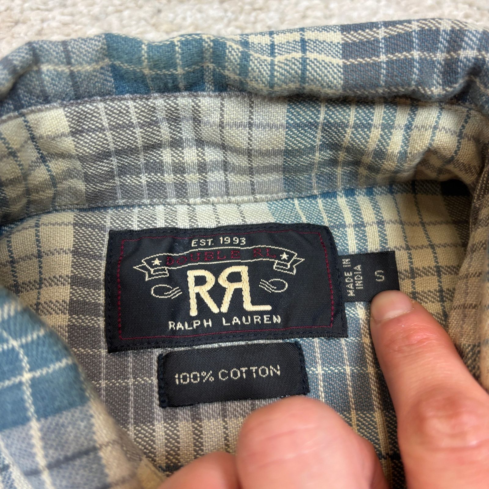 RRL Ralph Lauren RRL Double RL Ralph Lauren Plaid Flannel Shirt Men S Western Size US S / EU 44-46 / 1 - 4 Thumbnail