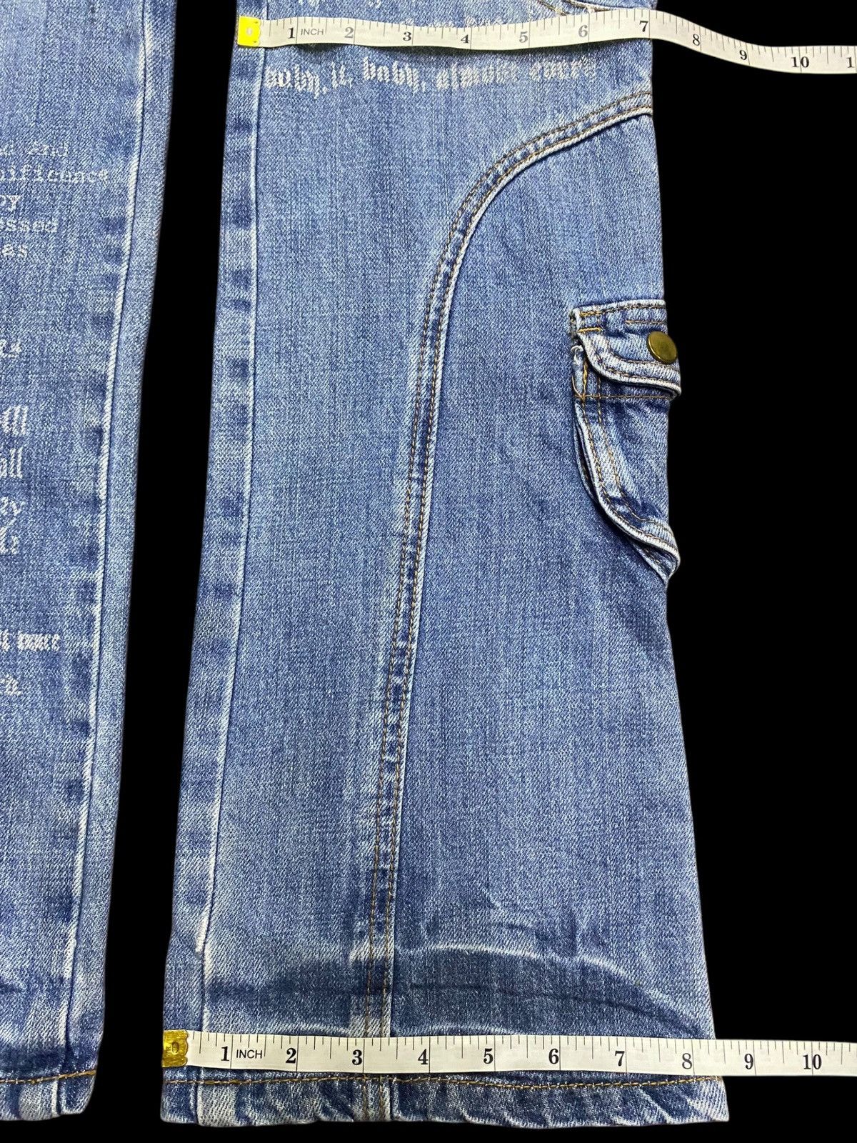 If Six Was Nine W33 🔥 Japanese Brand Evolution Multi Pocket Flare Jeans Size US 30 / EU 46 - 21 Thumbnail