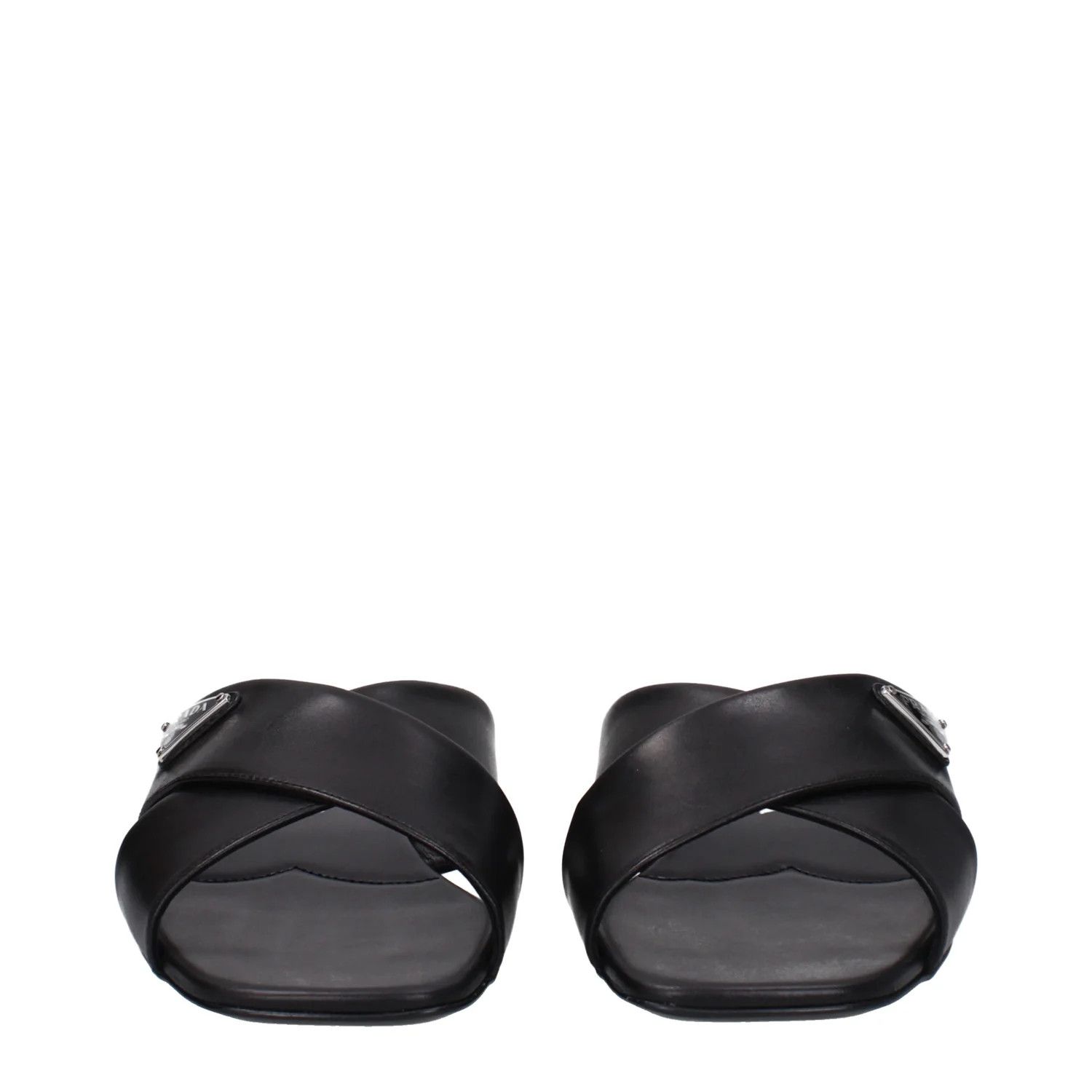 Prada ob1o1e1124 Leather Slippers in Black Size US 6 / IT 36 - 2 Thumbnail