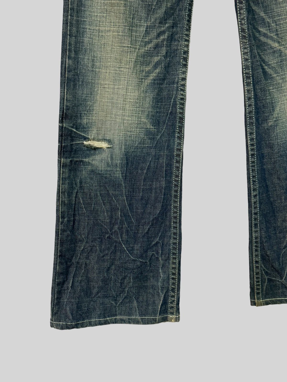 Japanese Brand Flare REDPEPPER Patches Zipper Clawmark Low Rise Denim Size US 29 - 7 Thumbnail