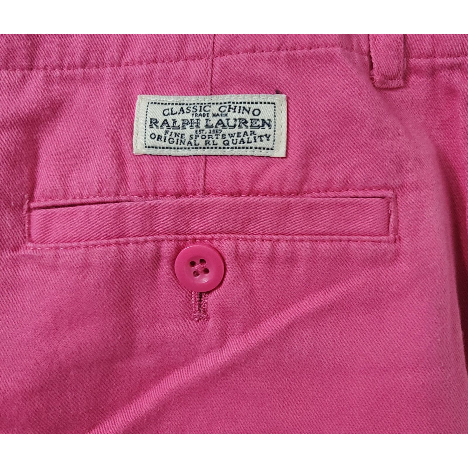 Polo Ralph Lauren Polo Ralph Lauren Pink Chino Flat Front Shorts 12 Size 34" / US 12 / IT 48 - 5 Thumbnail