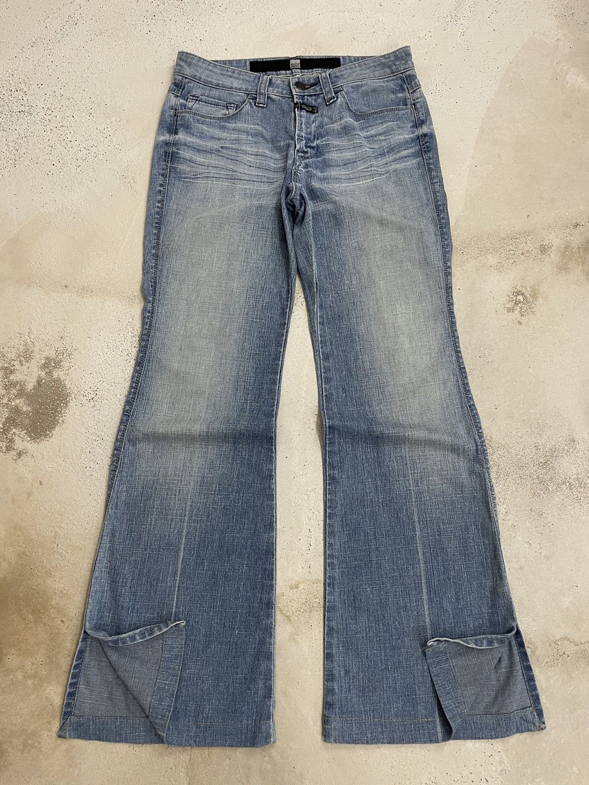 Designer Marithe Francois Girbaud Flare Denim Pants Size US 27 - 10 Thumbnail