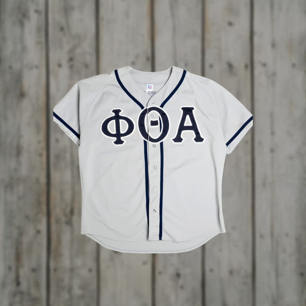 Russell Athletic VINTAGE Russell Athletic Gray XX-Large Baseball Jersey Fraternity Letters Shirt Unisex Adults XX-Large Gray Baseball Jersey Mens Womens Girls Boys Size US XXL / EU 58 / 5 - 1 Thumbnail