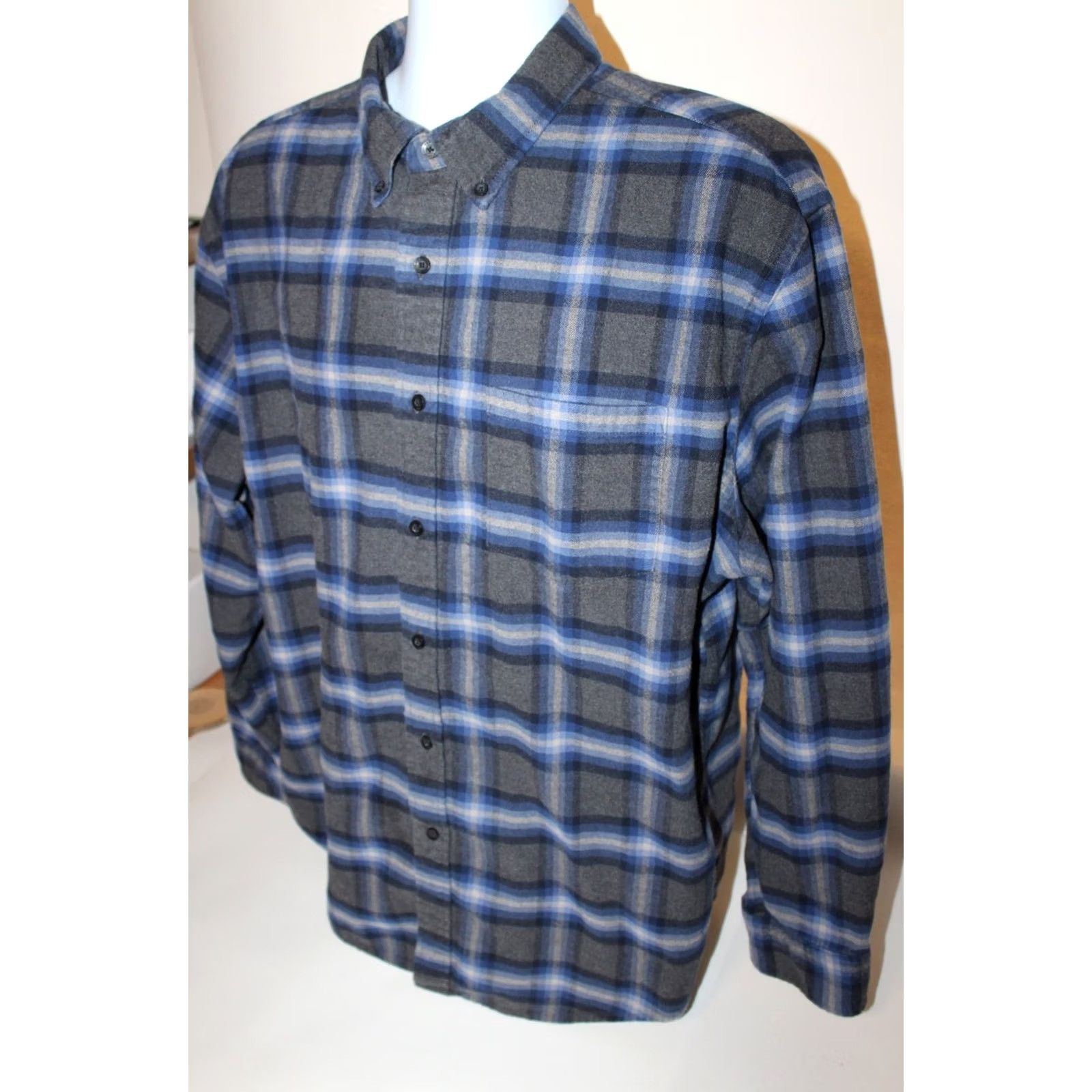 Pendleton Pendleton Mason Long Sleeve Button Down Shirt XL Gray Blue Plaid Cotton Mens Size US XL / EU 56 / 4 - 4 Thumbnail