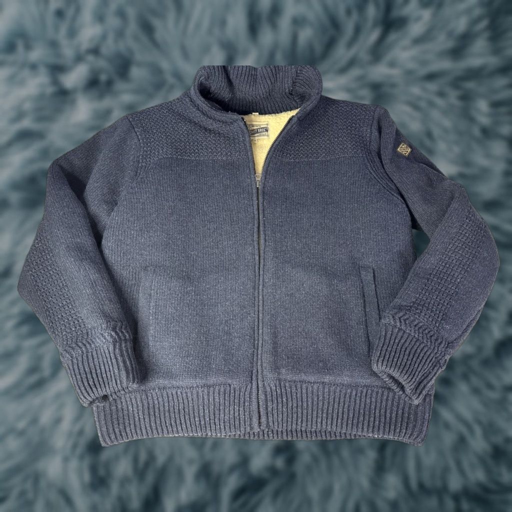 Schott Schott Bros Wool Sweater Jacket Zip Sherpa Lined 2XL Blue Mens Jacket Size US XXL / EU 58 / 5 - 1 Thumbnail