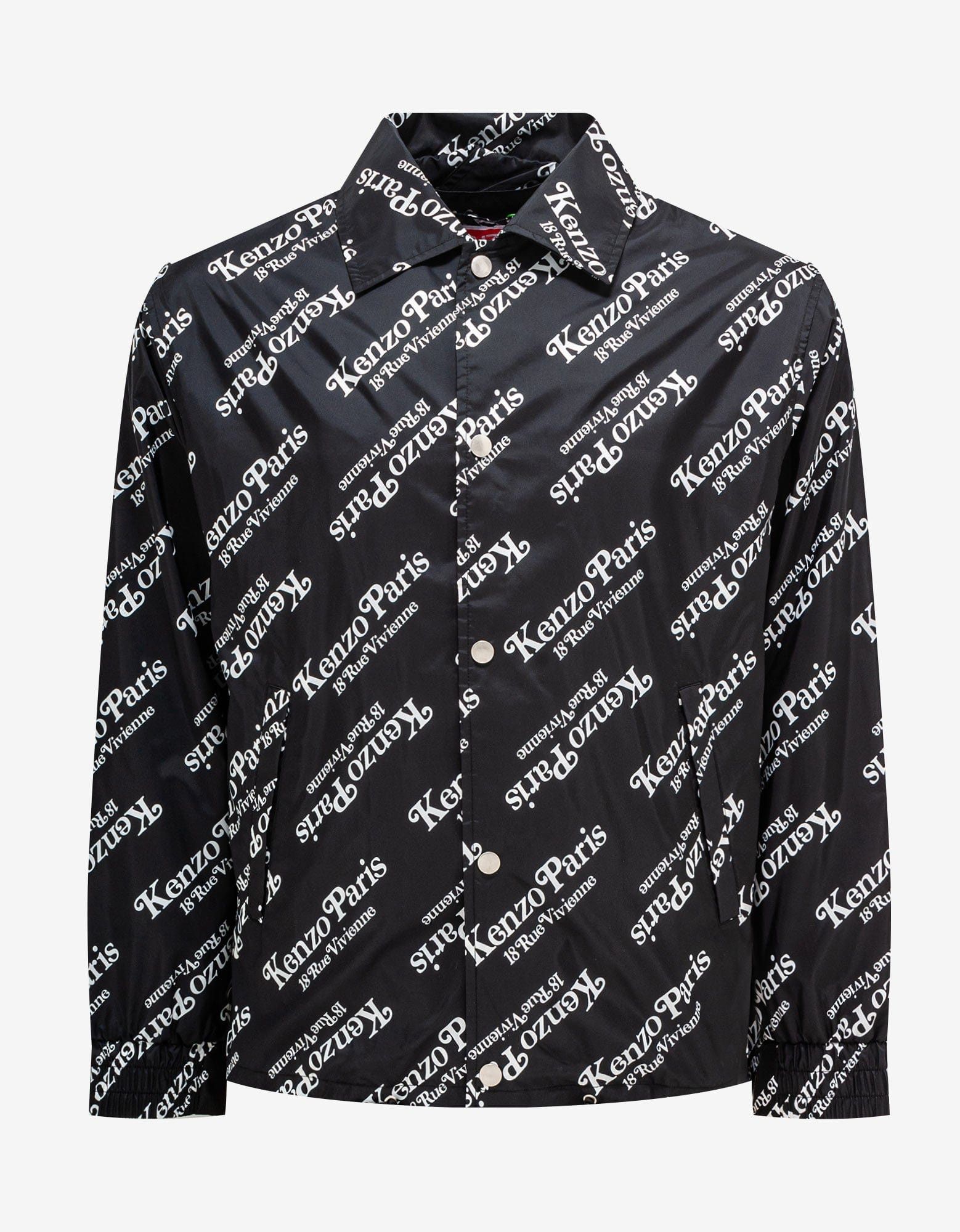 image of Kenzo By Verdy' Black All-Over Logo Windbreaker, Men's (Size XS)