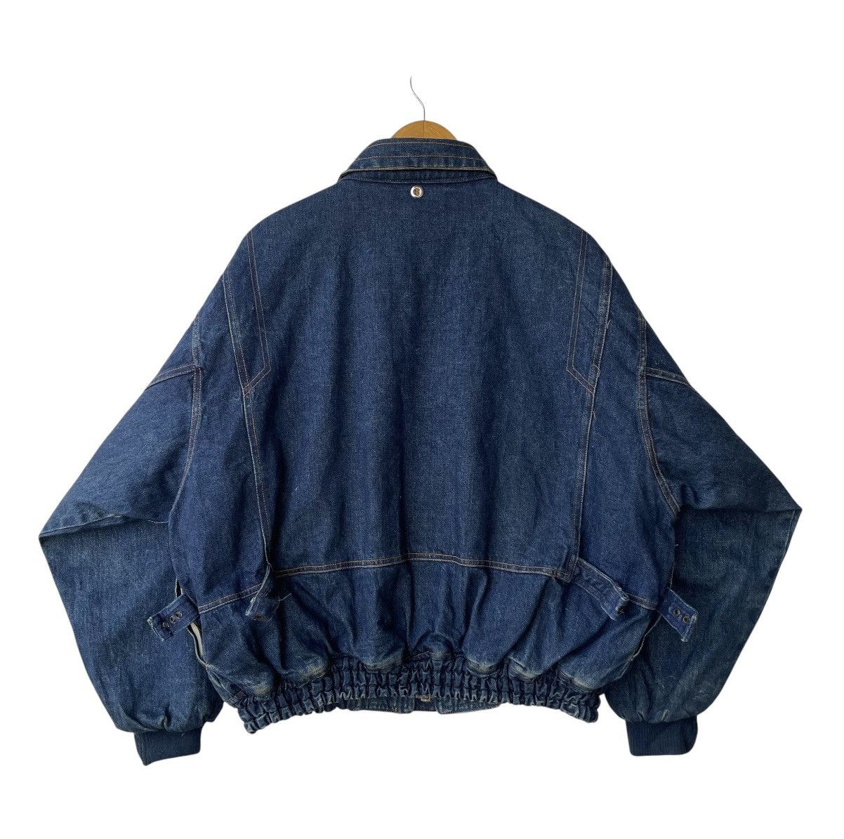 Marithe + Francois Girbaud Vintage Japanese Denim Indigo Bomber Utility Jacket Size US L / EU 52-54 / 3 - 2 Thumbnail