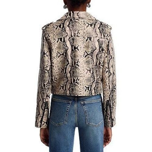 MOTHER Mother Chopper Jacket Women S Beige Moto Grunge Punk Alt NWT Size S / US 4 / IT 40 - 17 Thumbnail