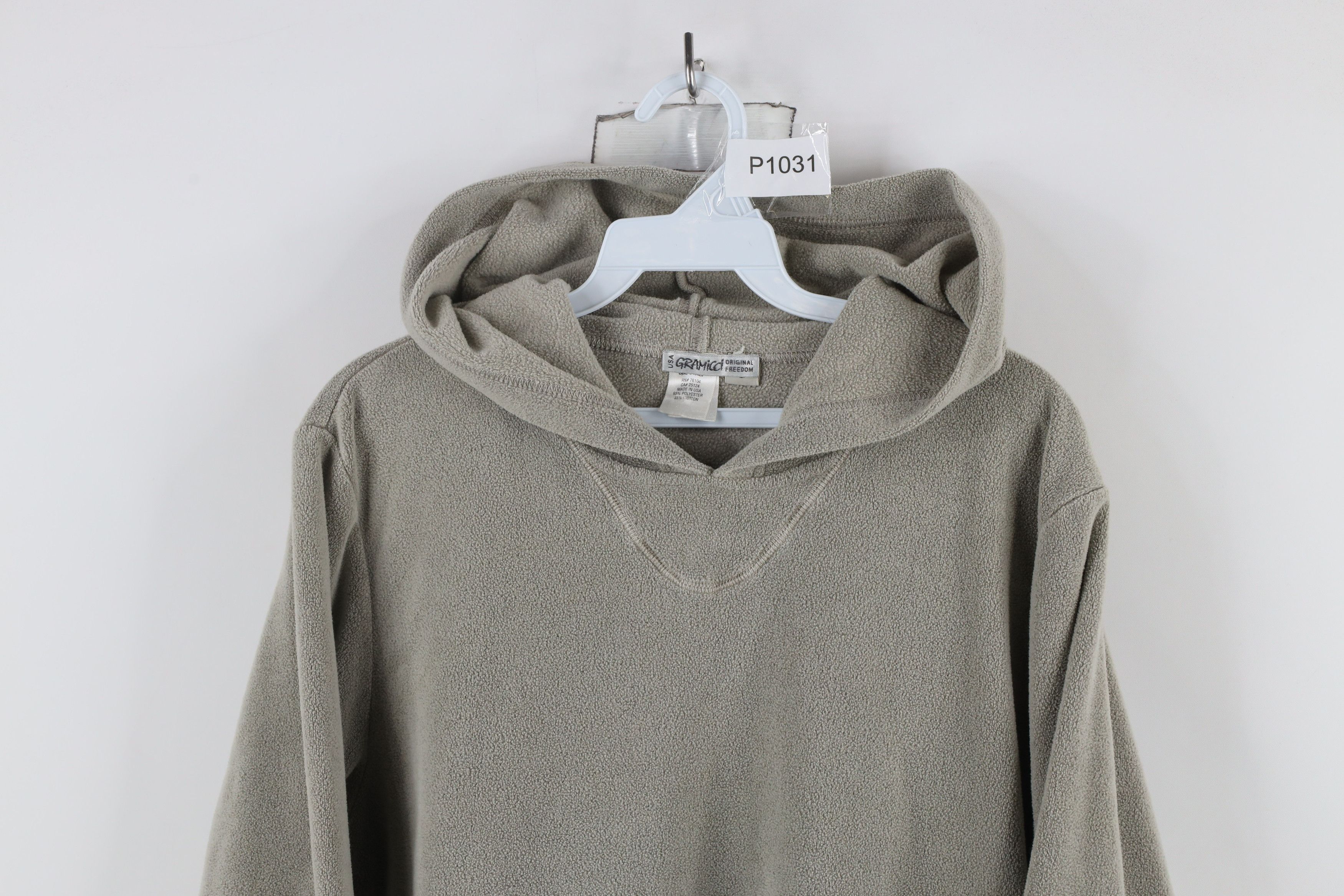 Gramicci × Vintage Vintage 90s Gramicci Freedom Blank Fleece Hoodie Gray USA Size L / US 10 / IT 46 - 2 Thumbnail