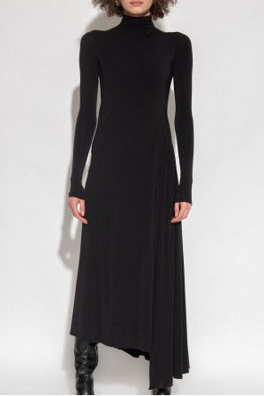 Balenciaga o1mt1gz0924 Twisted Slit Dress in Black Size S / US 4 / IT 40 - 3 Thumbnail