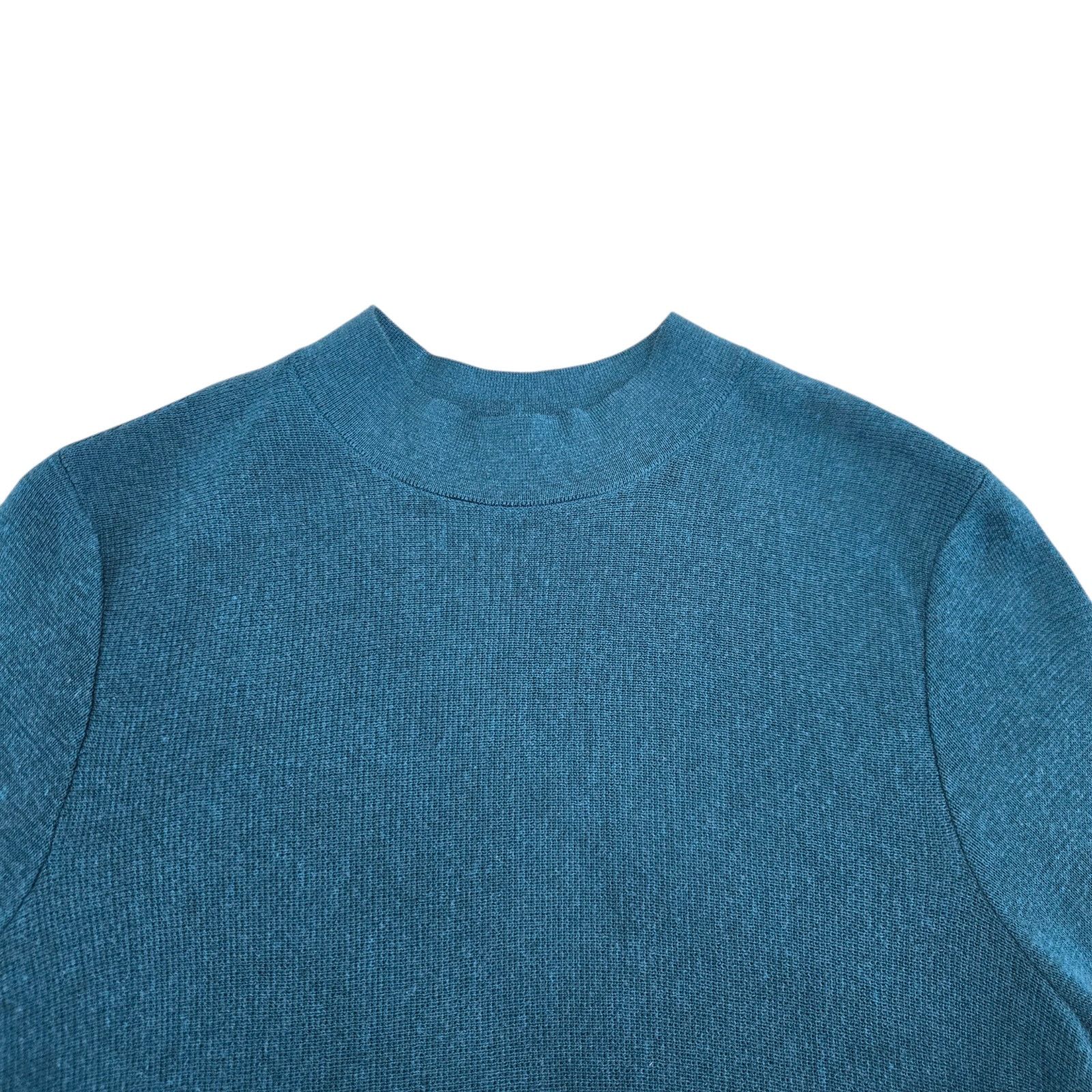 Other J. Jill Teal Mock Neck Midi Sweater Dress Size Small Petite Size S / US 4 / IT 40 - 3 Thumbnail
