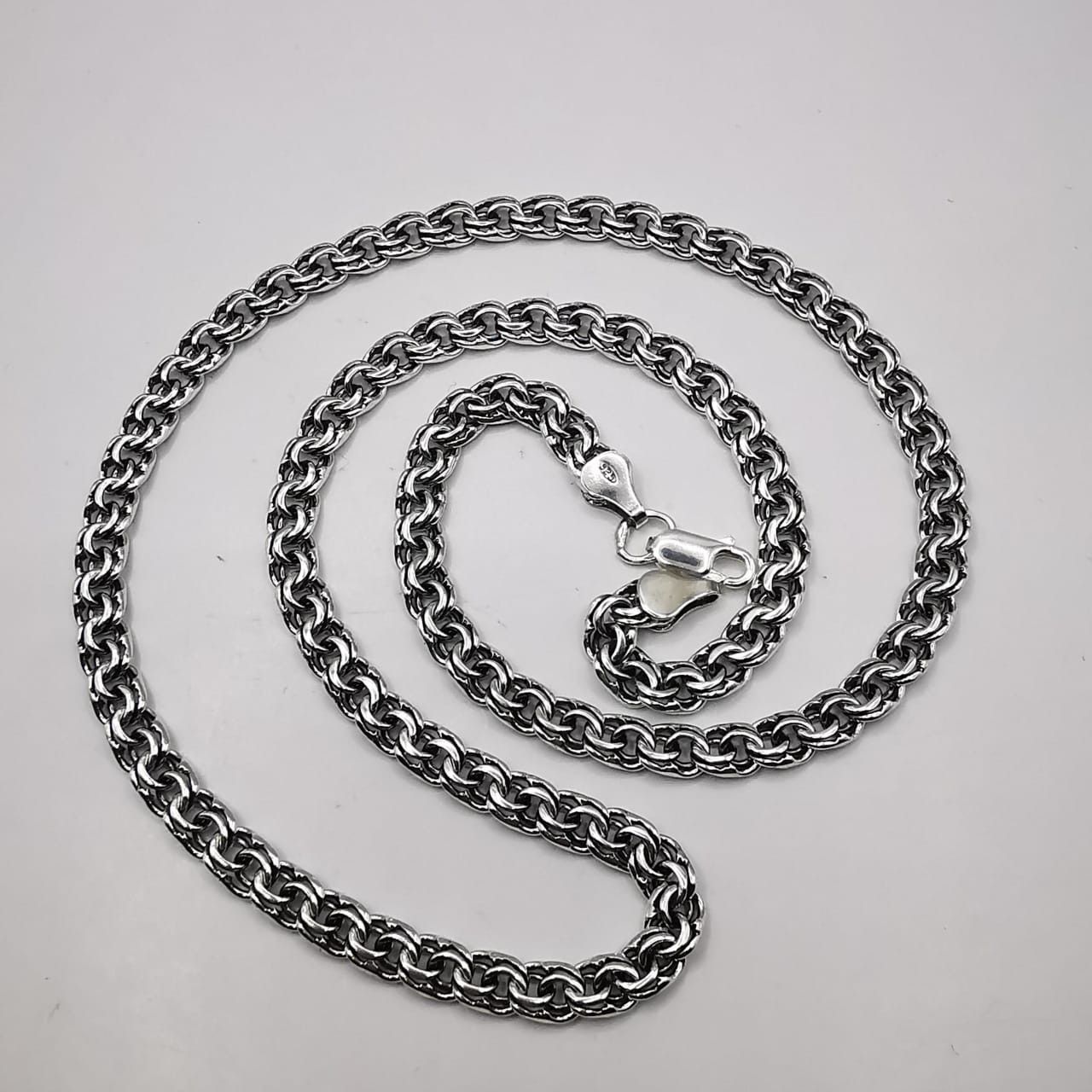 Sterling Silver Vintage Chain Necklece,925 Sterling Silver,Signed , 26,11g Size ONE SIZE - 3 Thumbnail