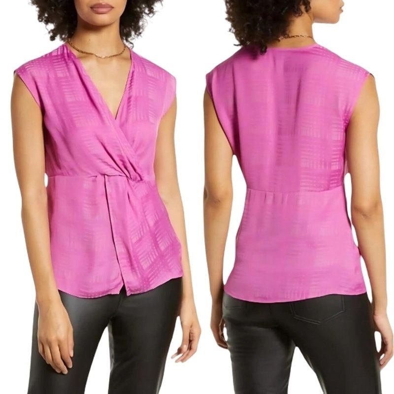 Other Halogen Twist Front Blouse Sleeveless Purple Women's 1X NWOT Size XL / US 12-14 / IT 48-50 - 1 Thumbnail