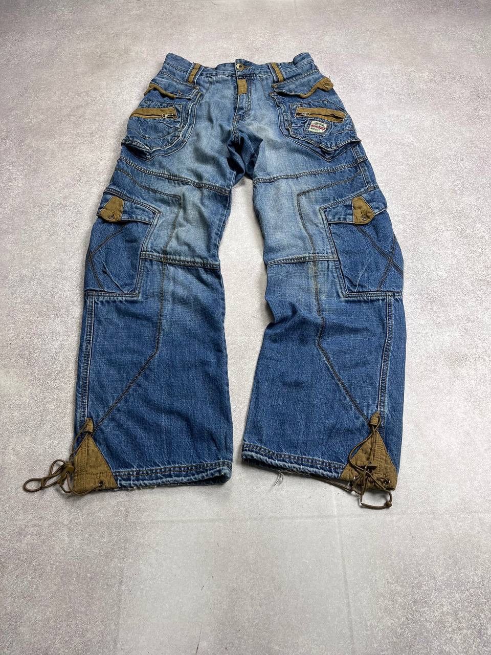 Vintage Vintage Jetlag Crazy Avantgarde Baggy Denim Jeans Cargo 32 Size US 32 / EU 48 - 2 Thumbnail