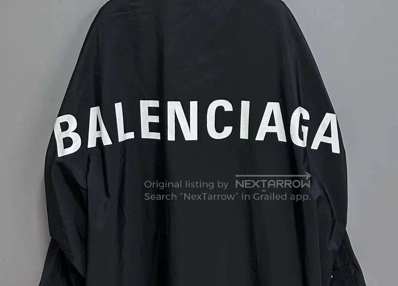 Balenciaga Balenciaga Black Back Logo Long Coat. Size US XS / EU 42 / 0 - 4 Thumbnail