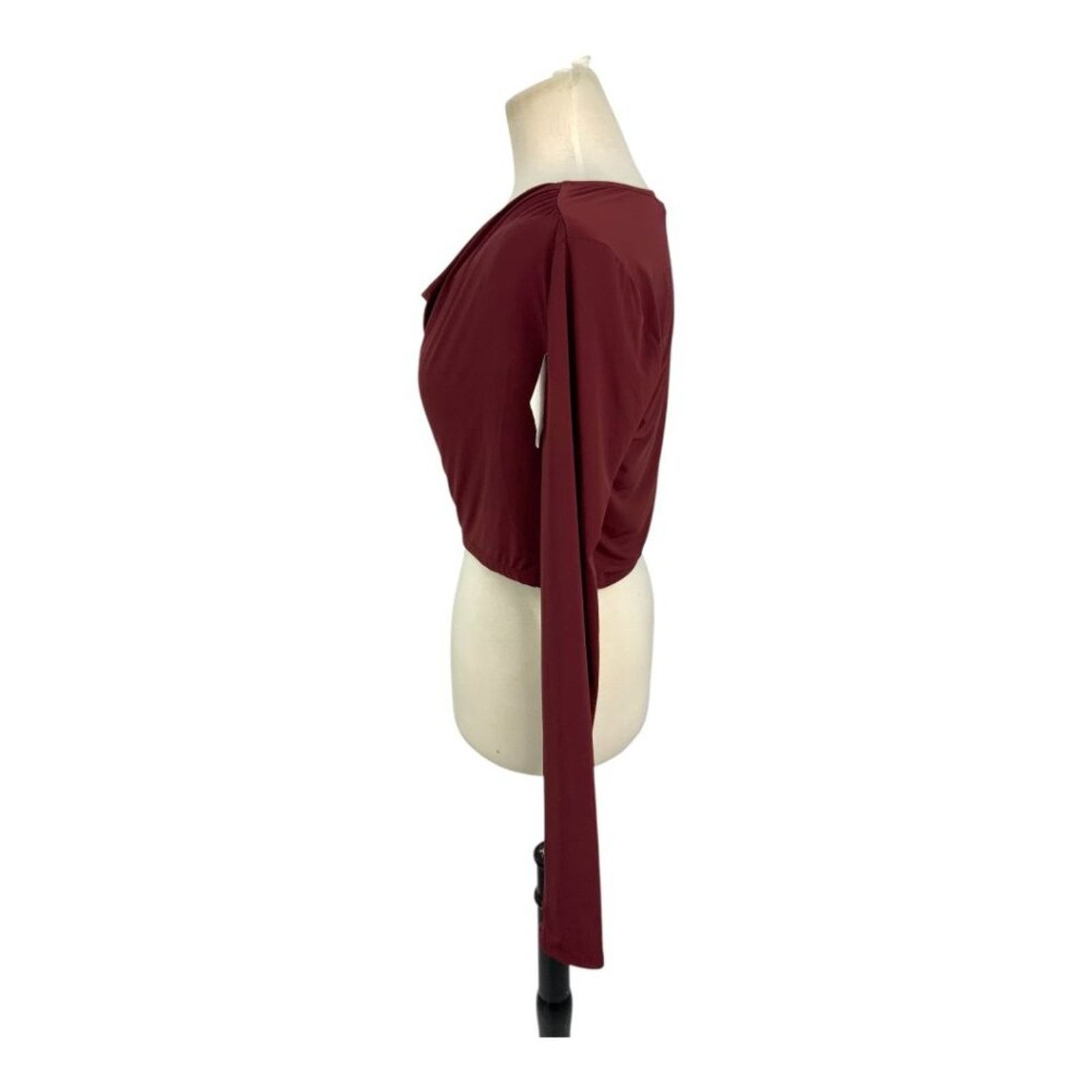 Other Open Edit Cowl Neck Long Sleeve Crop Top Small NWOT $49 MSRP Size S / US 4 / IT 40 - 5 Thumbnail