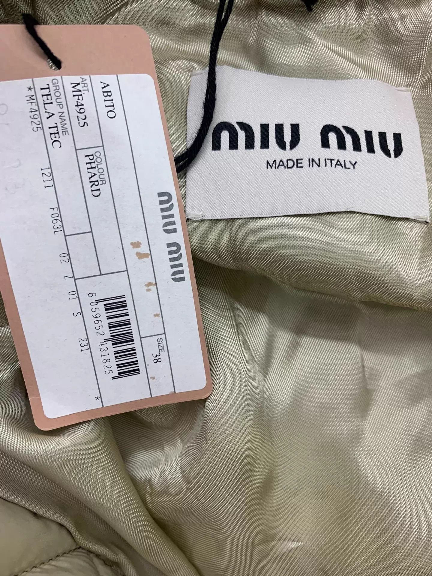 Miu Miu MIU MIU Lapel Quilted Puffer Olive Jacket Women's 38 Size XS / US 0-2 / IT 36-38 - 4 Thumbnail